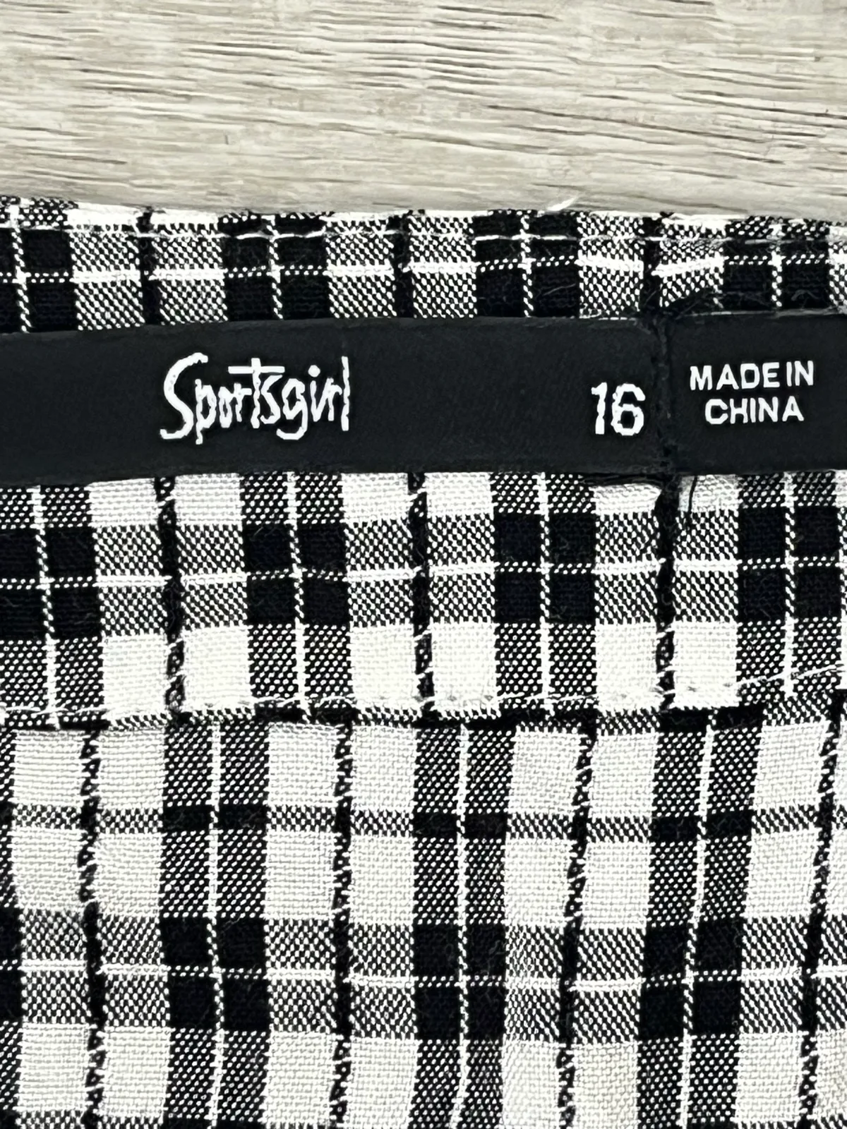 Sportsgirl Plaid Gingham Wrap Mini Skirt 16 90s Minimalist Grunge School – photo 2