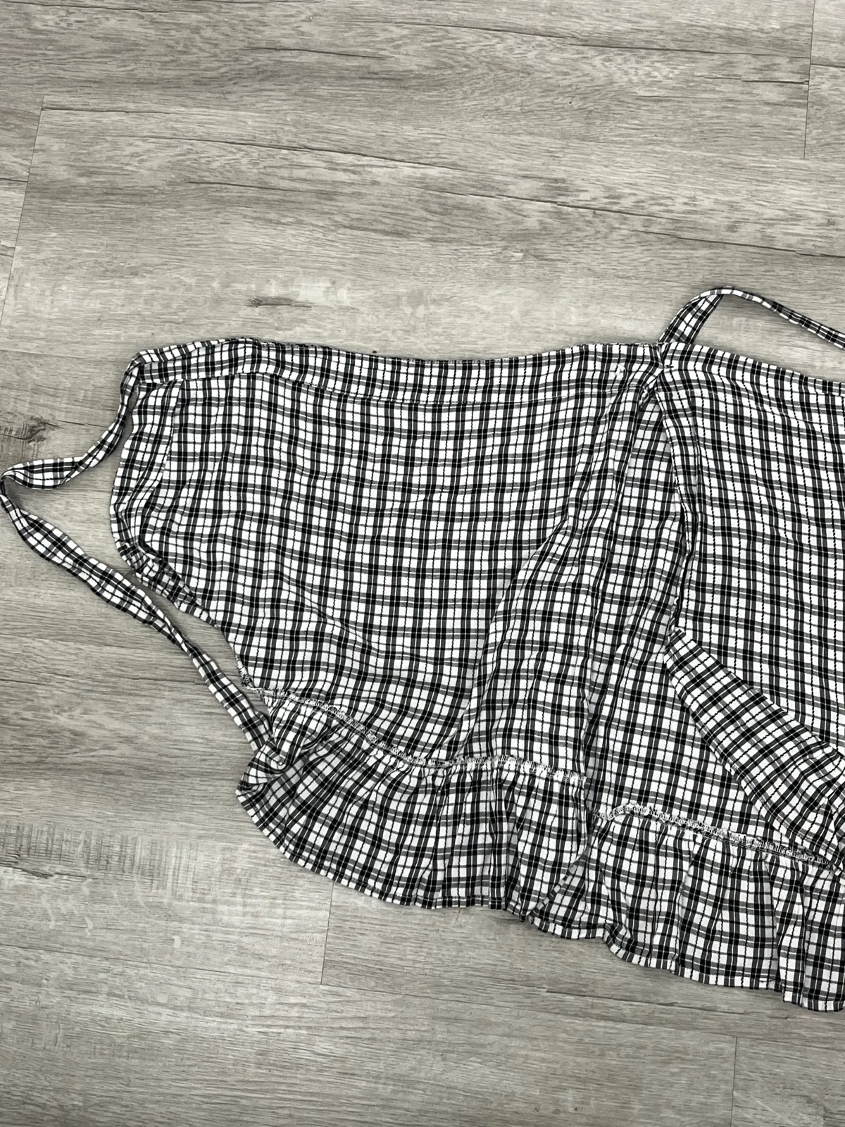Sportsgirl Plaid Gingham Wrap Mini Skirt 16 90s Minimalist Grunge School – photo 3