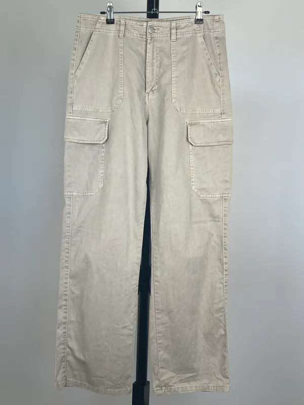 Khoko Collection Womens Cargo Pants Beige Size 10