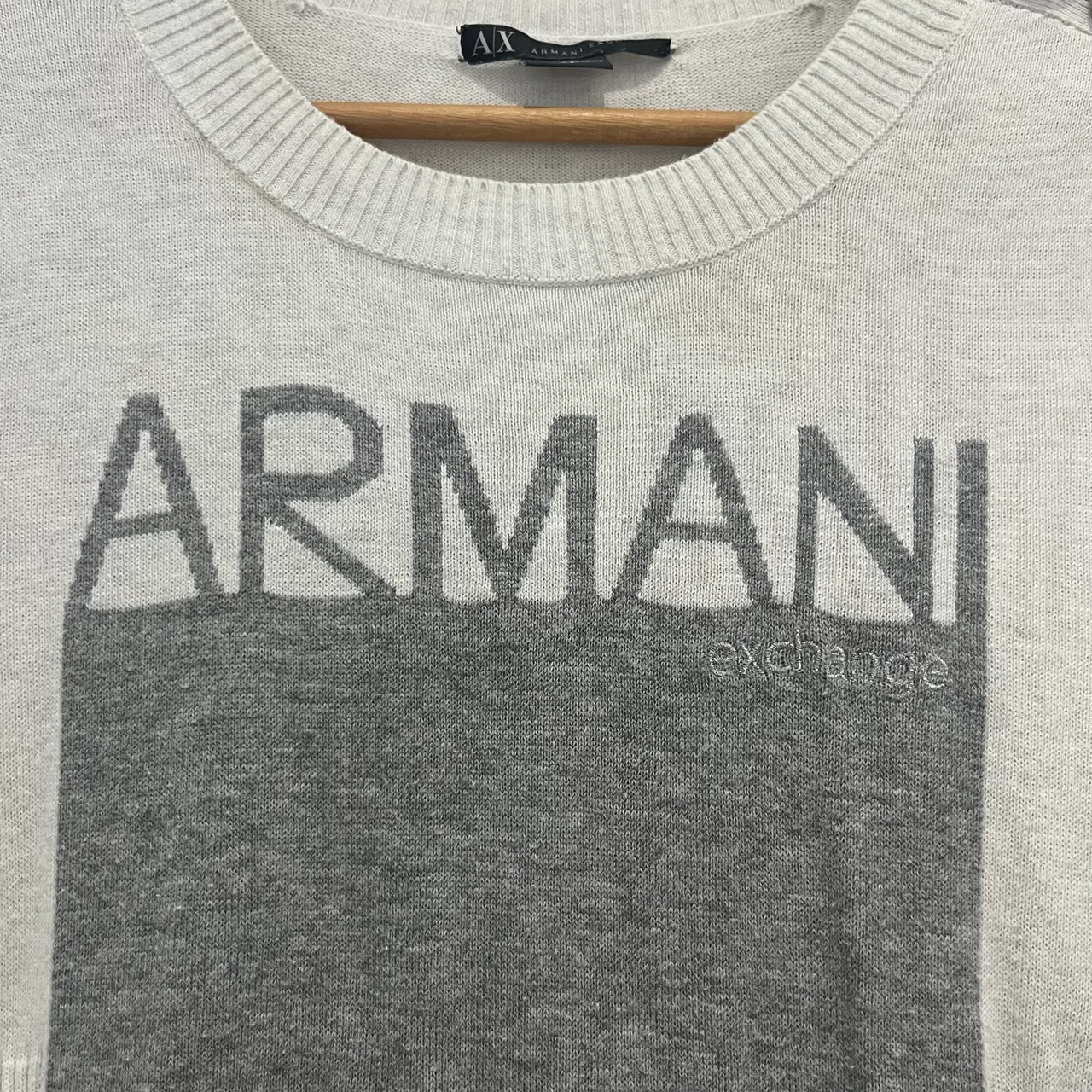 Armani Exchange Grey Logo Knit Jumper / Sweater / Top — photo 3