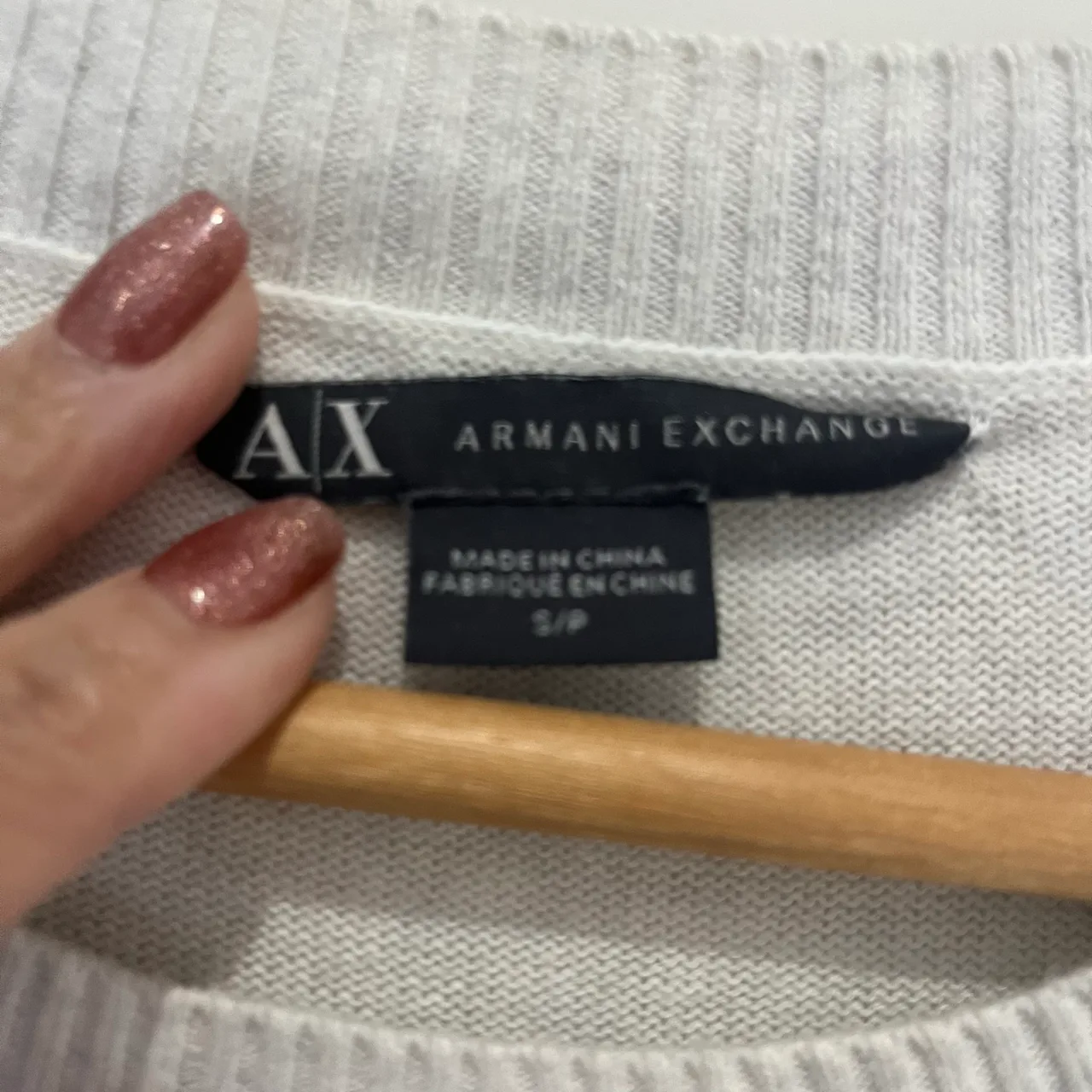 Armani Exchange Grey Logo Knit Jumper / Sweater / Top — photo 4