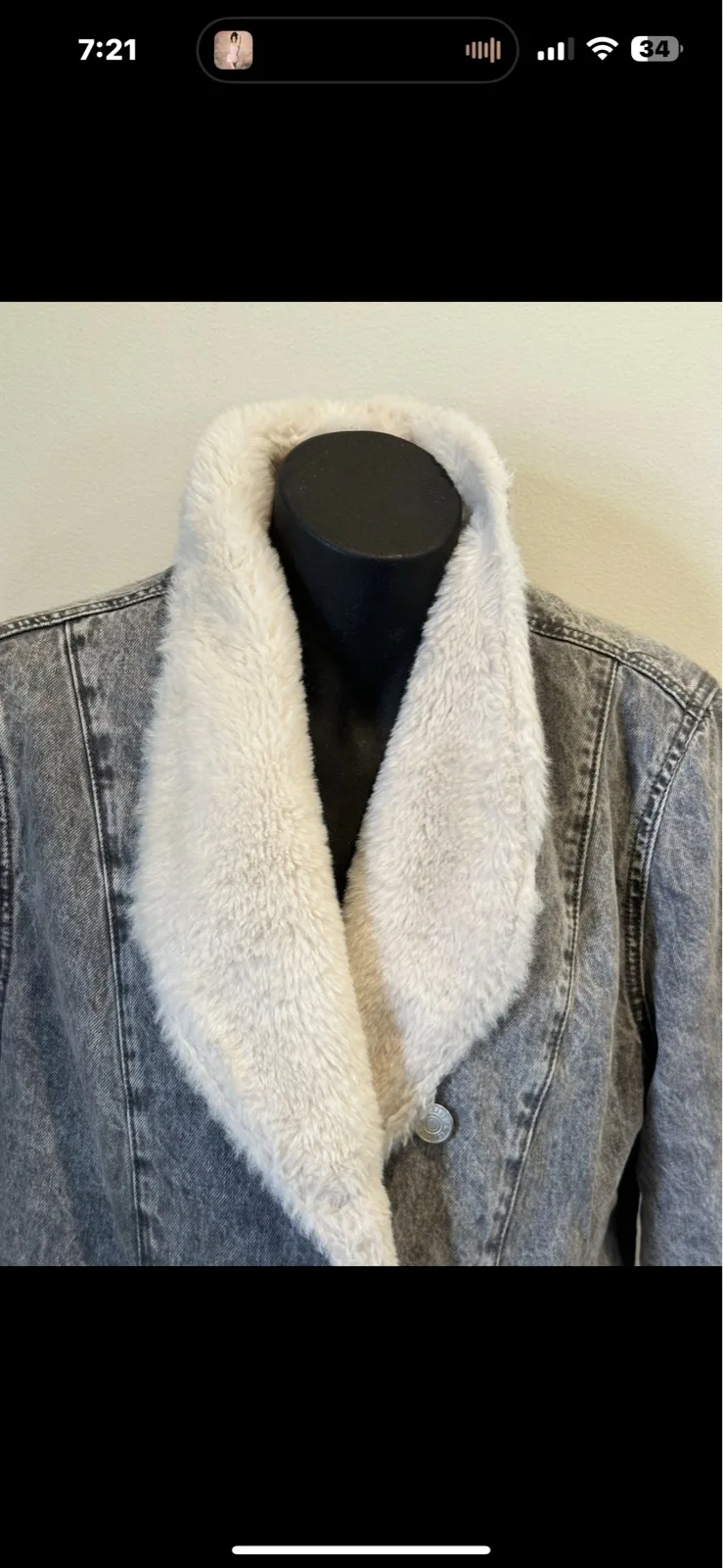 Just Jeans Women’s Acid Wash Sherpa Denim Jacket — photo 5