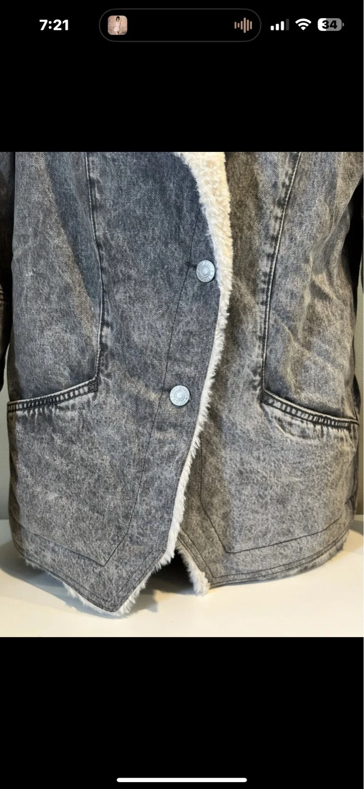 Just Jeans Women’s Acid Wash Sherpa Denim Jacket — photo 10