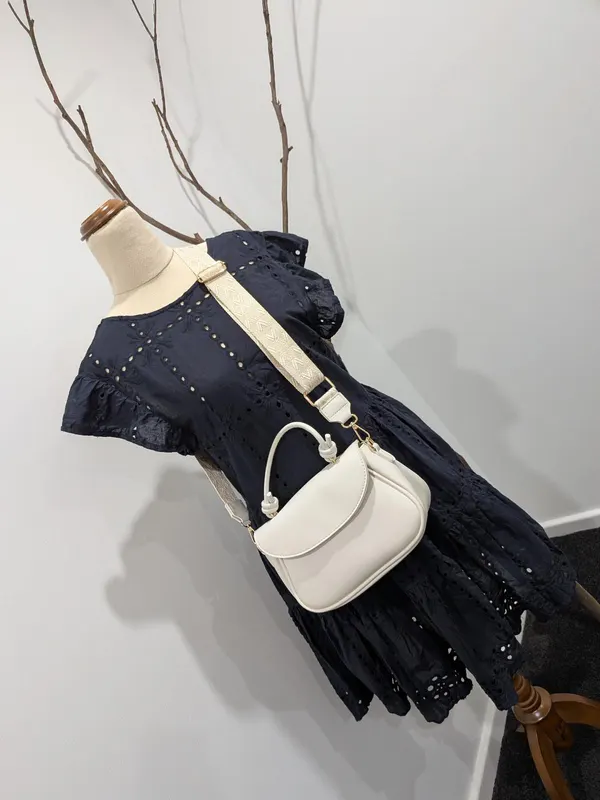 Cream Knotted Handle Mini Bag Brand New