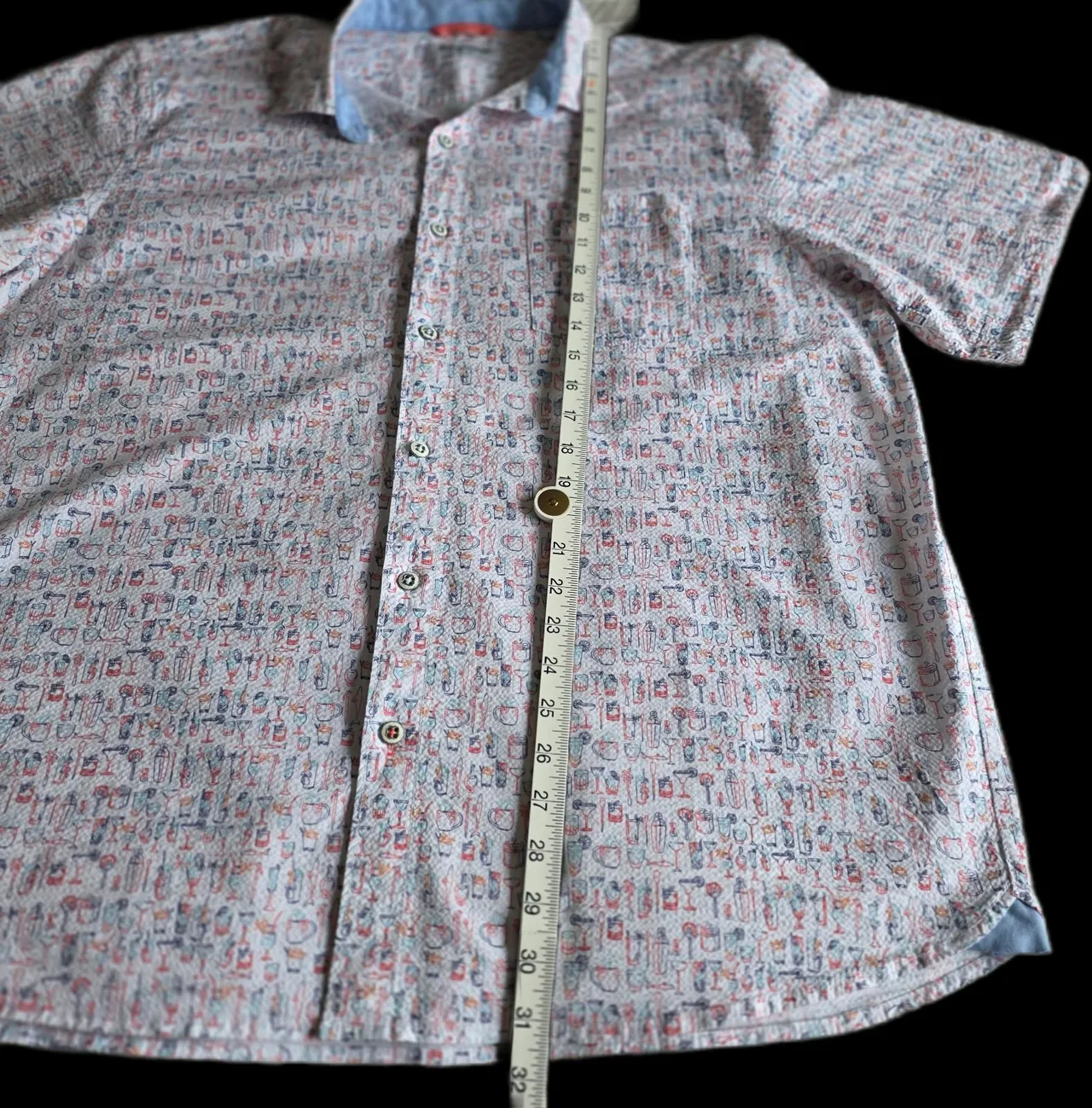 Tommy Bahama Nova Wave short sleeve shirt 96% Cotton 4% Spandex — photo 5