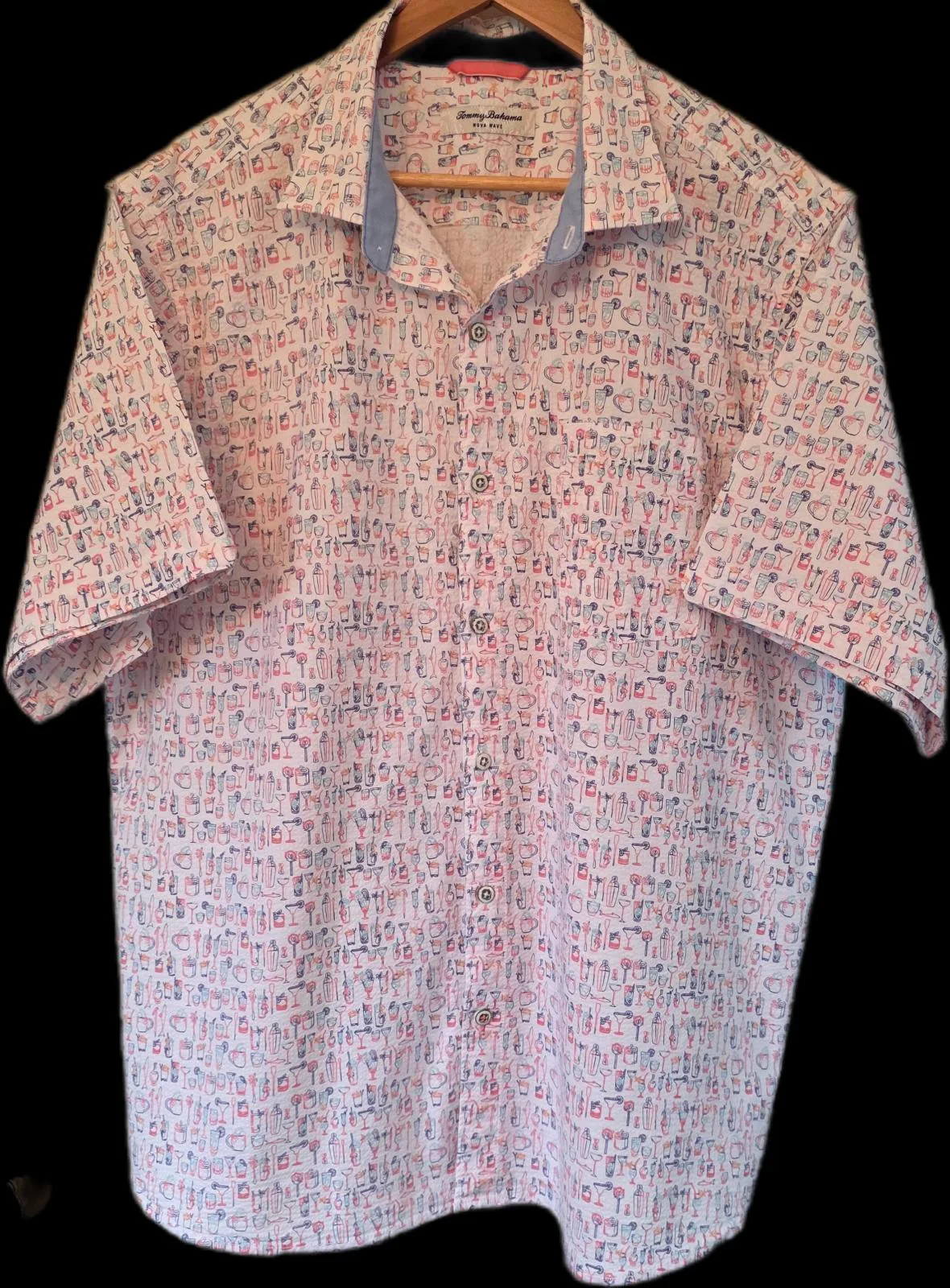 Tommy Bahama Nova Wave short sleeve shirt 96% Cotton 4% Spandex — photo 4
