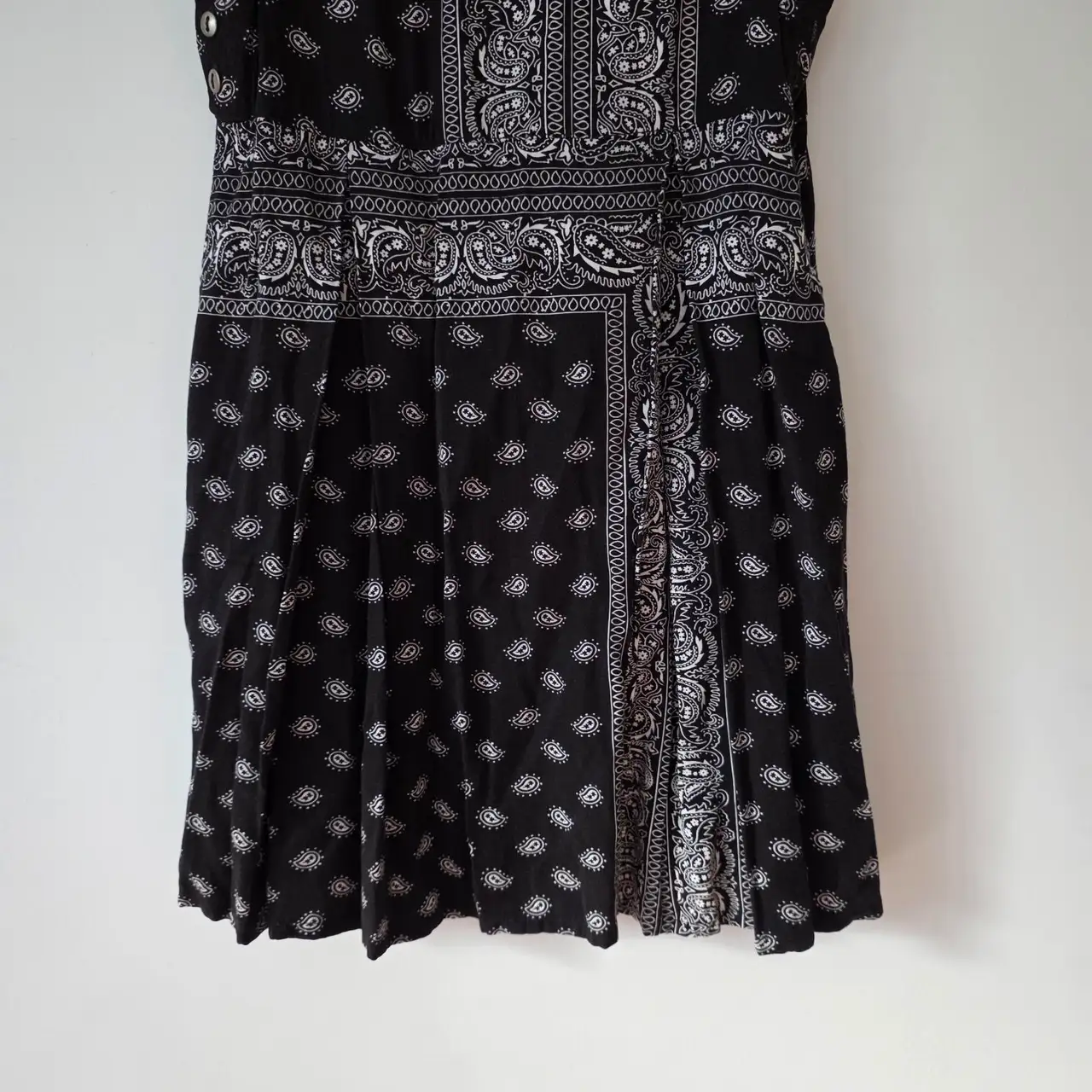 MINKPINK Black Bandana Paisley Mini Dress Western Grunge Festival Size XS / AU – photo 2