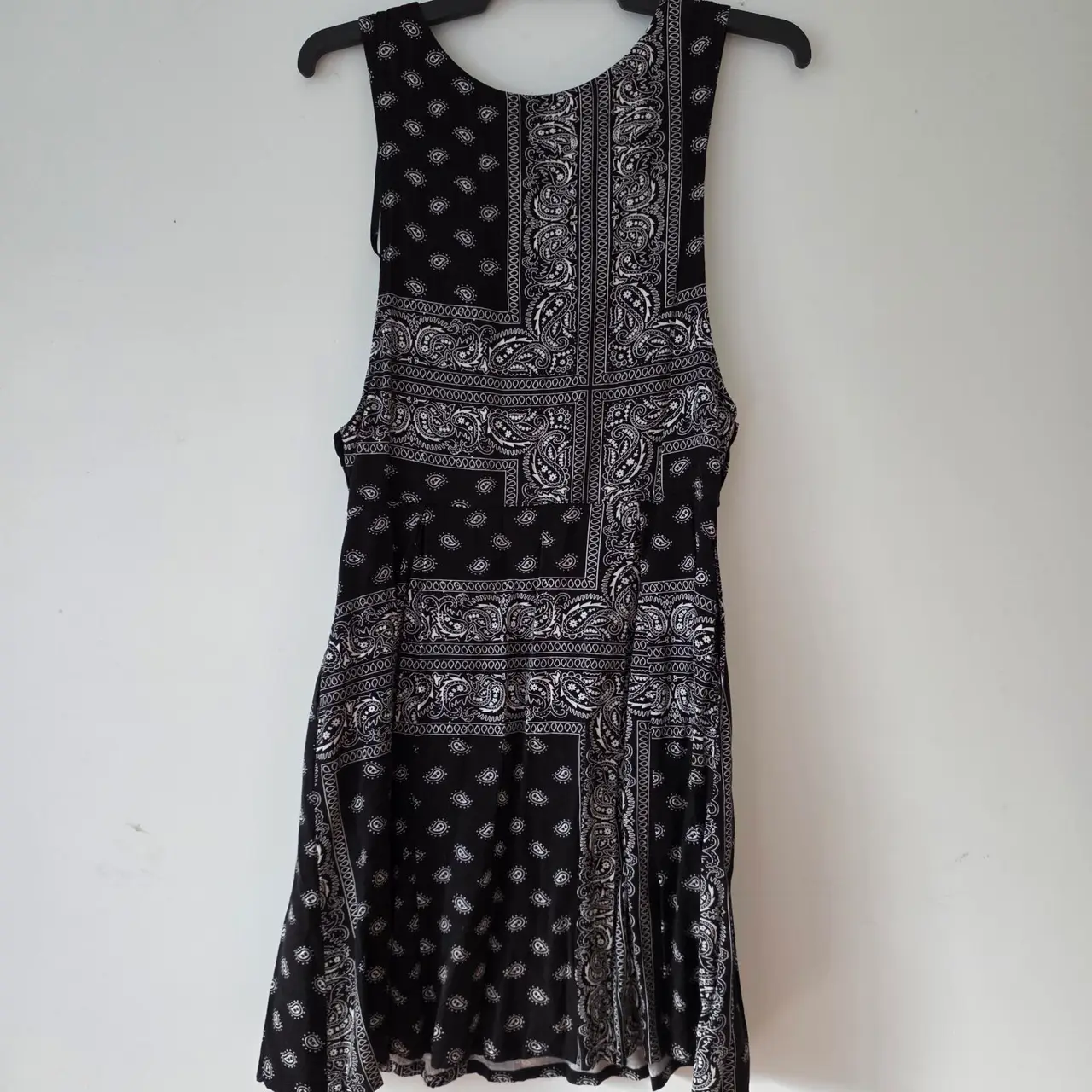MINKPINK Black Bandana Paisley Mini Dress Western Grunge Festival Size XS / AU – photo 4