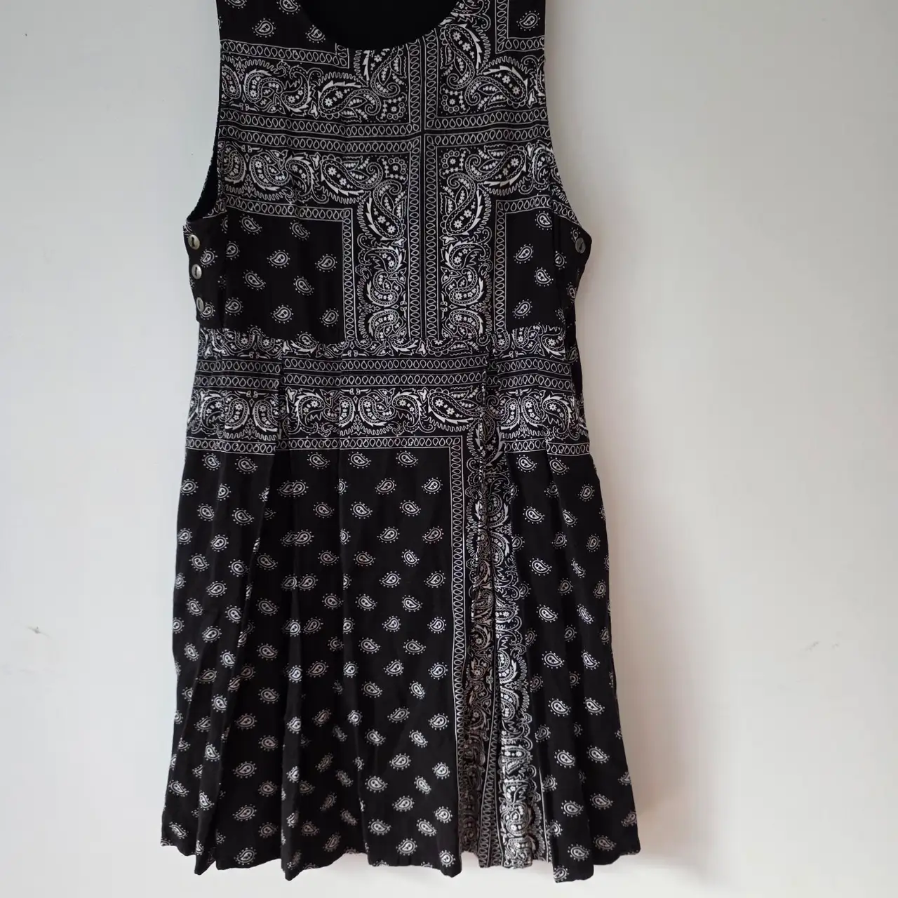 MINKPINK Black Bandana Paisley Mini Dress Western Grunge Festival Size XS / AU – photo 3