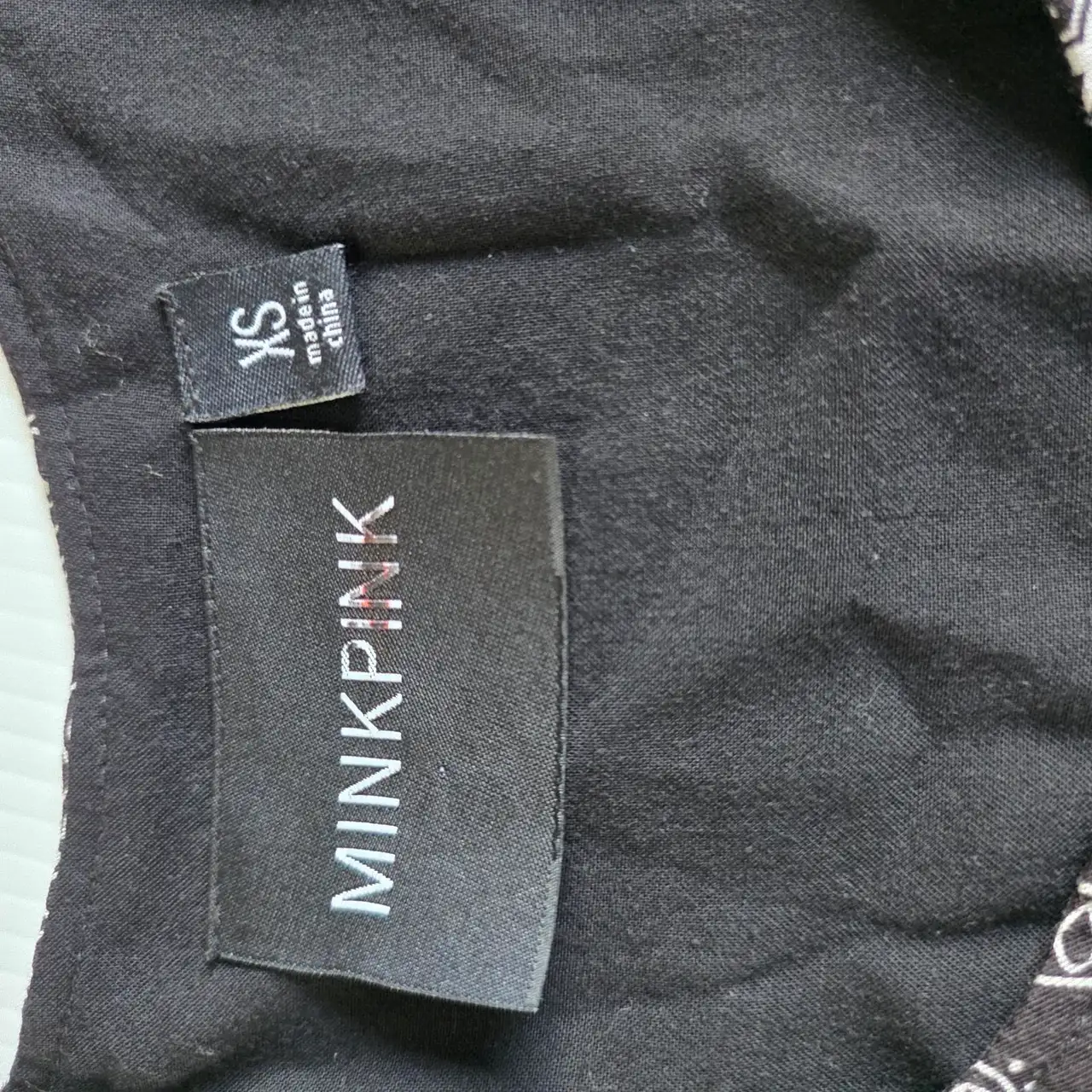 MINKPINK Black Bandana Paisley Mini Dress Western Grunge Festival Size XS / AU – photo 9