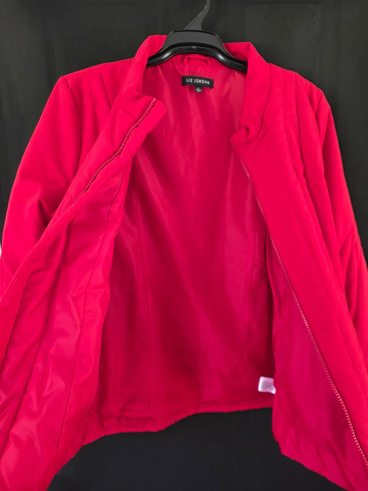 Puffer Jacket Liz Jordan Biker Jacket Style. Size L. — photo 4