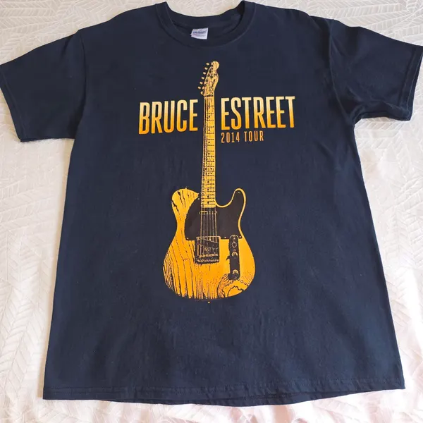 Official Bruce Springsteen & The E Street Band 2014 Tour T-Shirt – Dark Blue – M