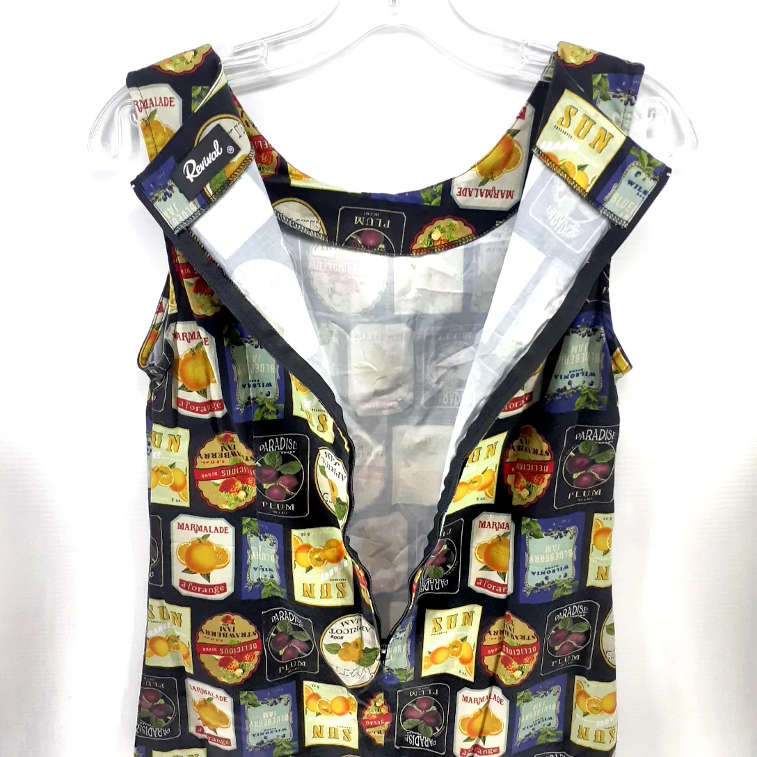 Revival Mini Dress Size 10 Sleeveless Shift Black Jam Label Unique Rare Festival — photo 7
