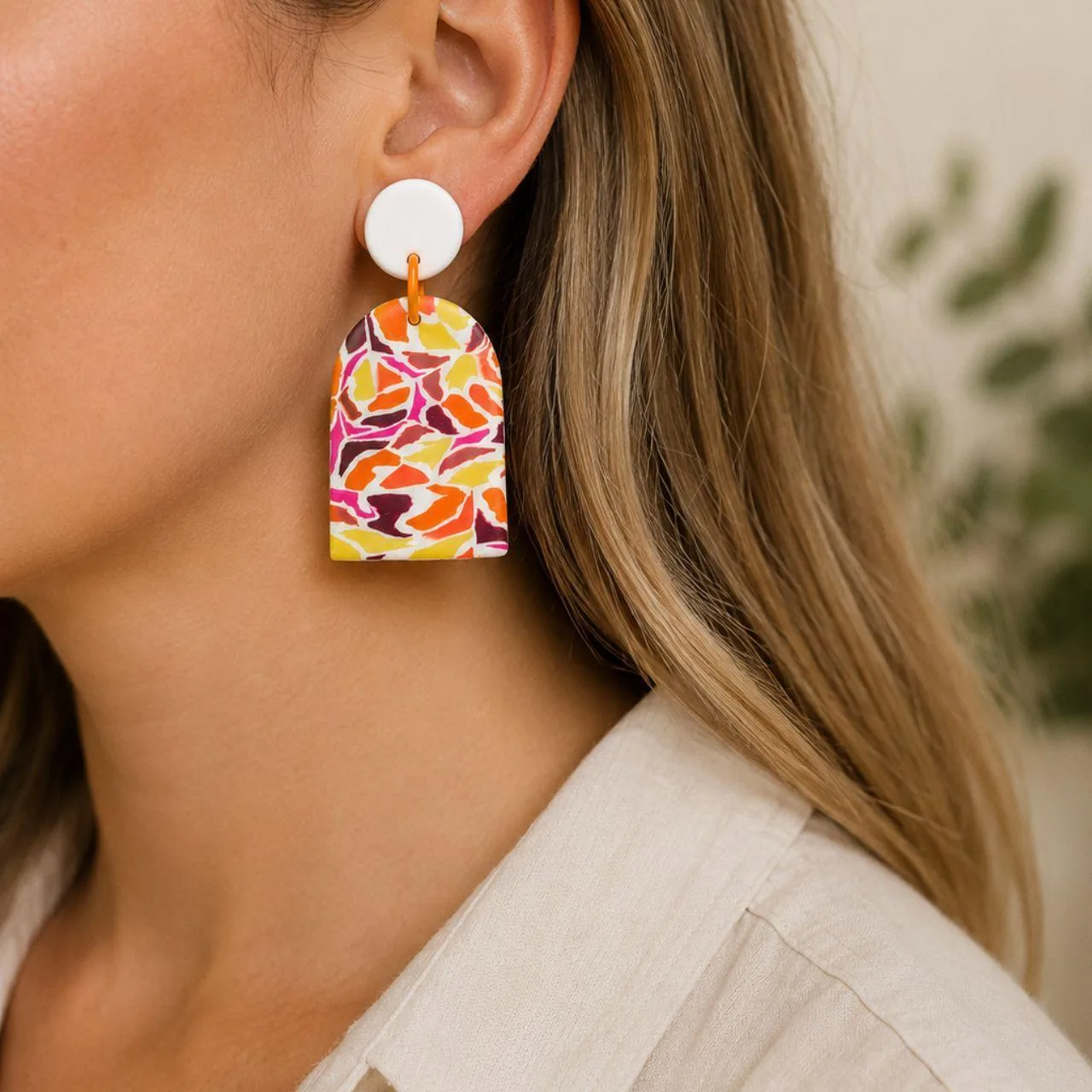Handmade Polymer Clay Earrings — photo 3