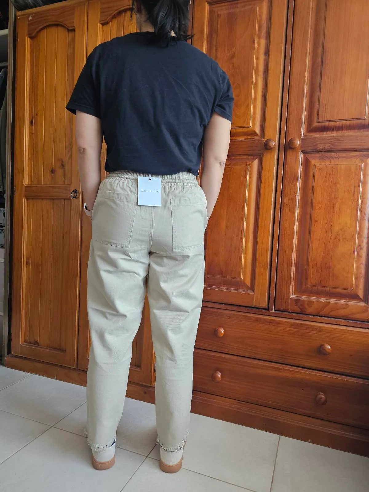 Straight Natural Color Pants - Size S – photo 2