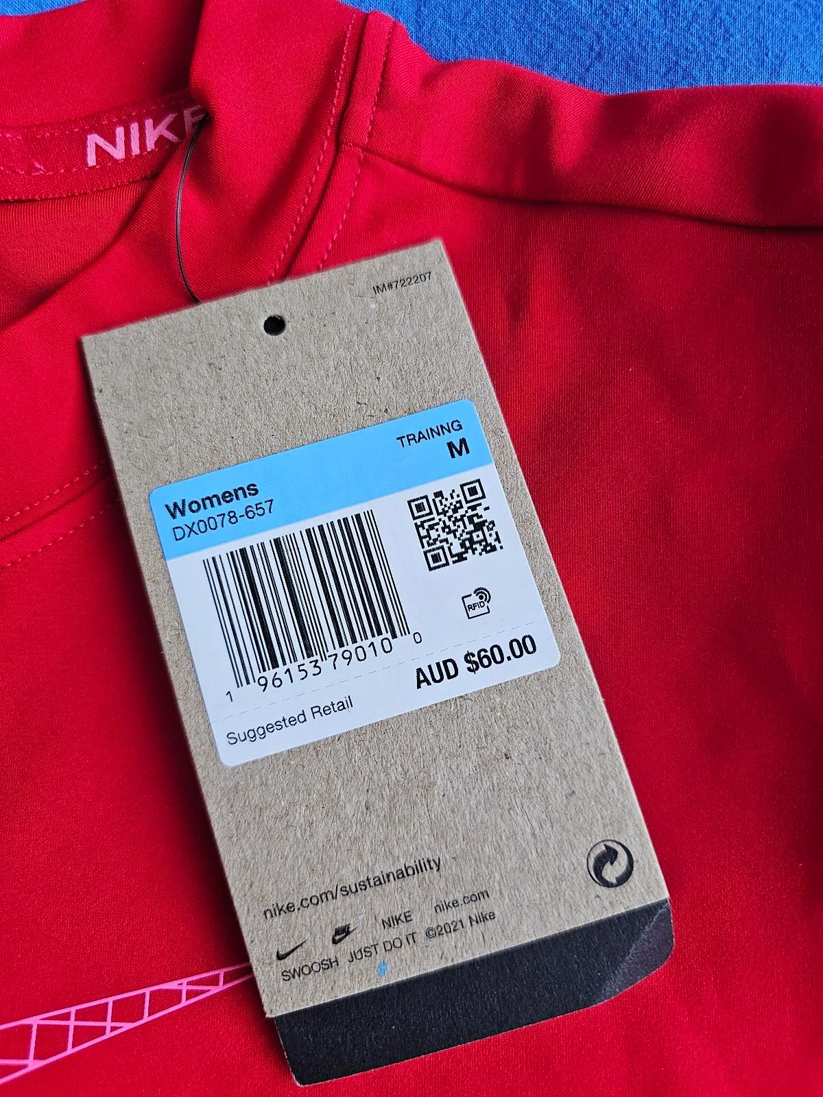 Nike Crop top Red Dri-fit Size M – photo 2