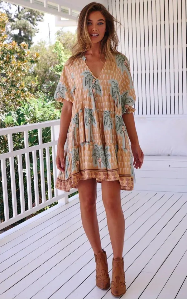 Jaase sunset sahara mini dress Size 18