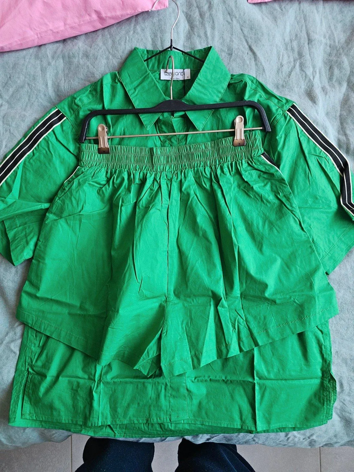 2pieces Green Cotton Sets Size S – photo 5