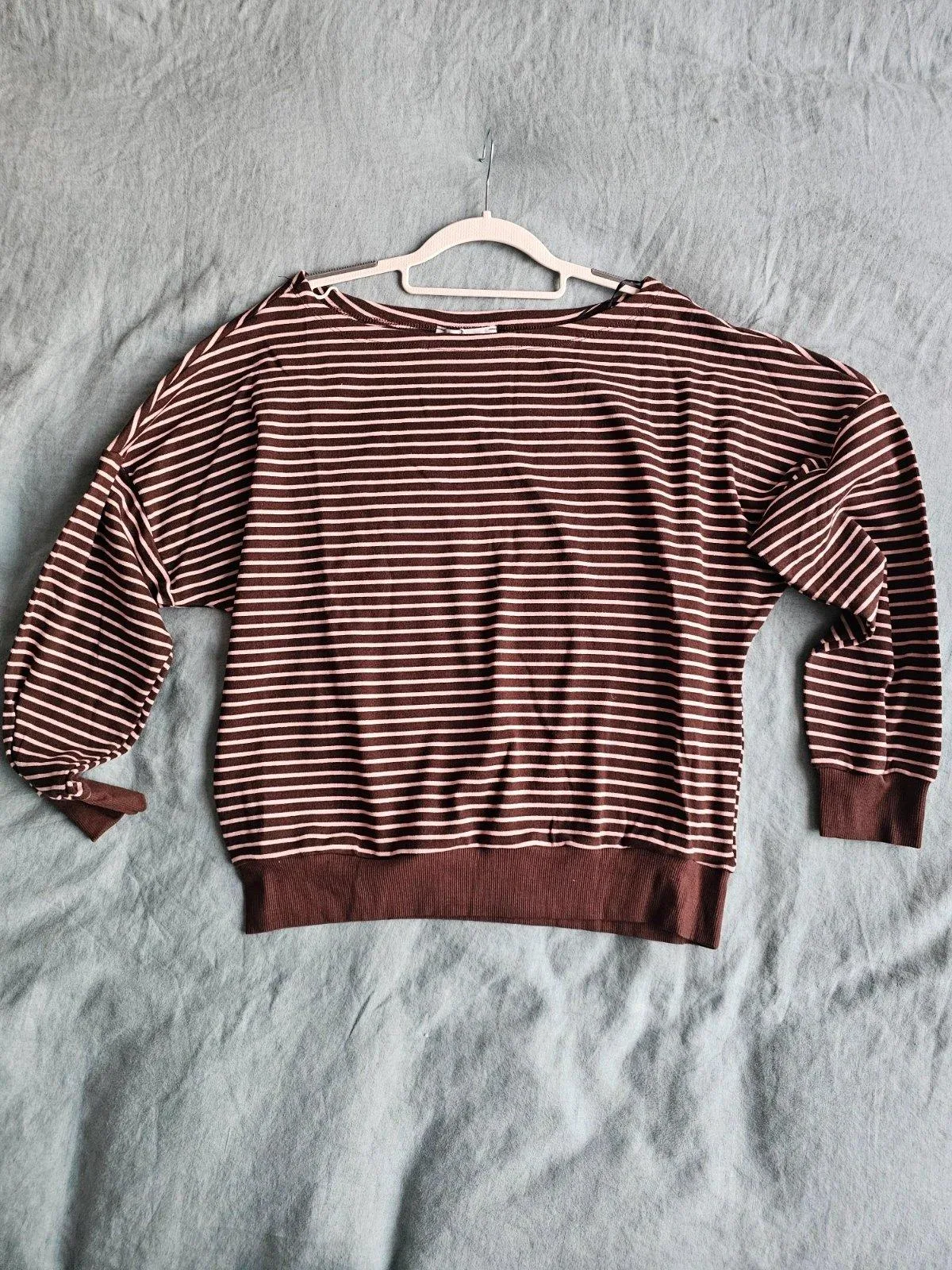 Chocolate Pink Stripes Boat Neck Size 8 (would fit 10) — photo 3