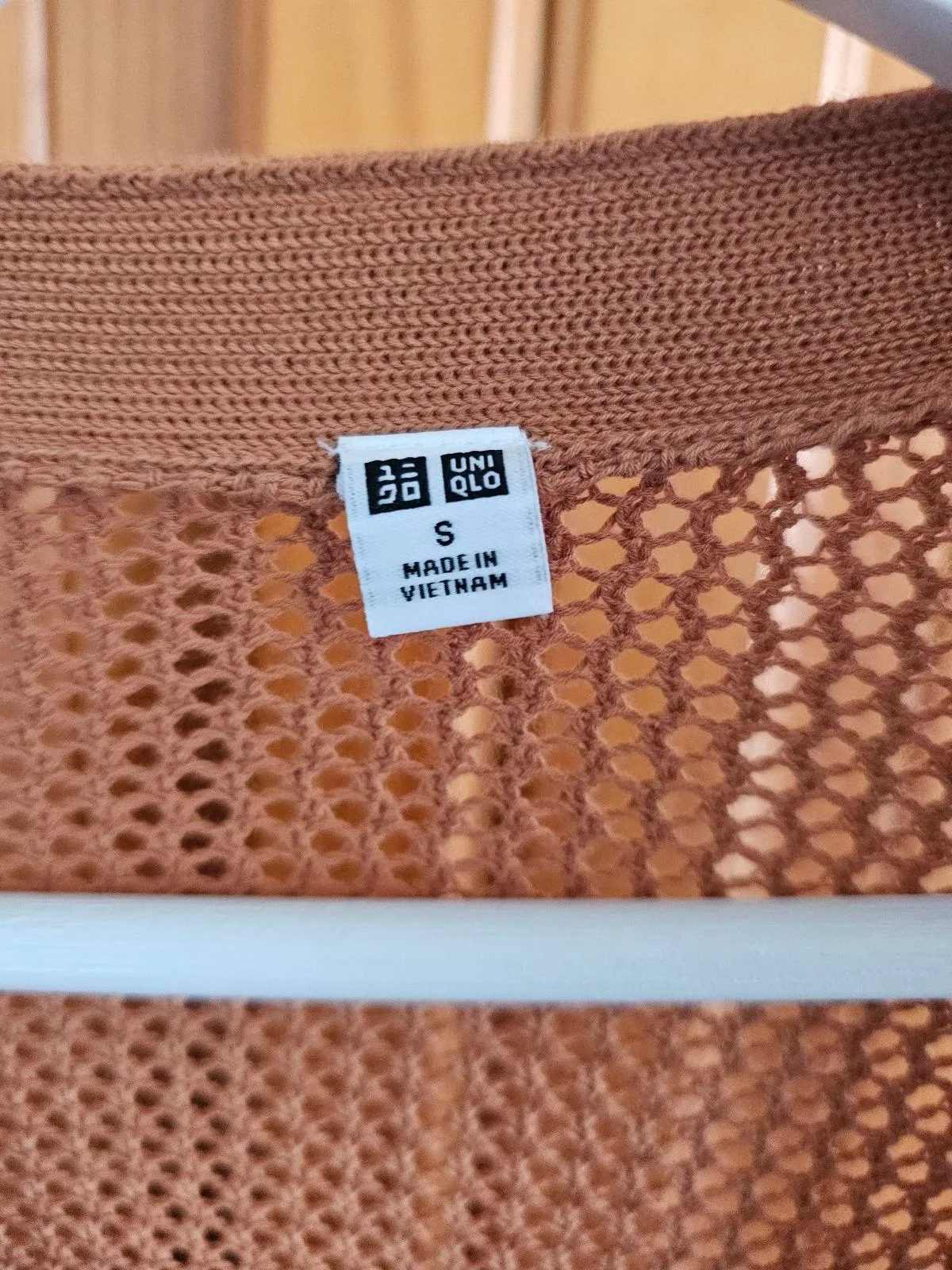 Uniqlo mesh brown cardigan size S – photo 4