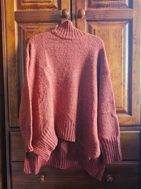 Orange high neck sweater - Size would be M/L