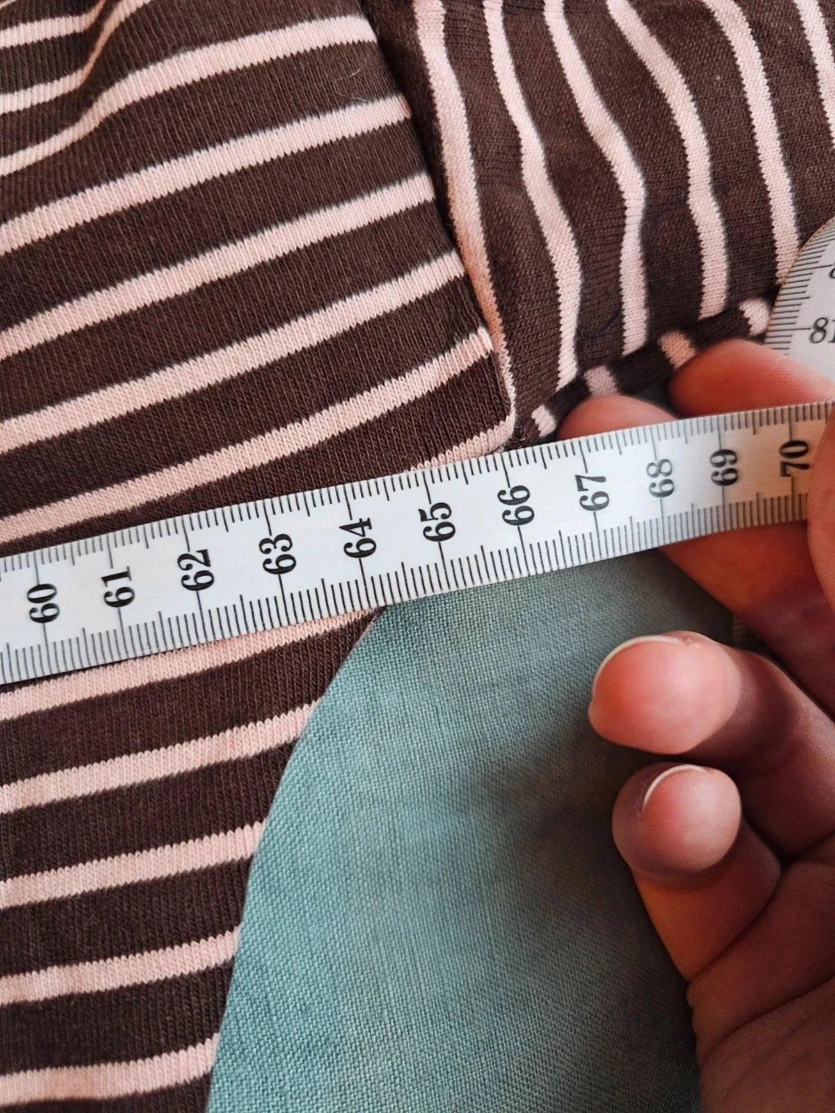 Chocolate Pink Stripes Boat Neck Size 8 (would fit 10) — photo 7