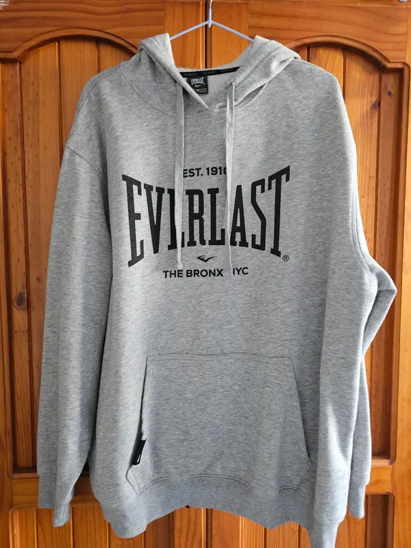 Unisex Everlast Grey Hoodies Size M