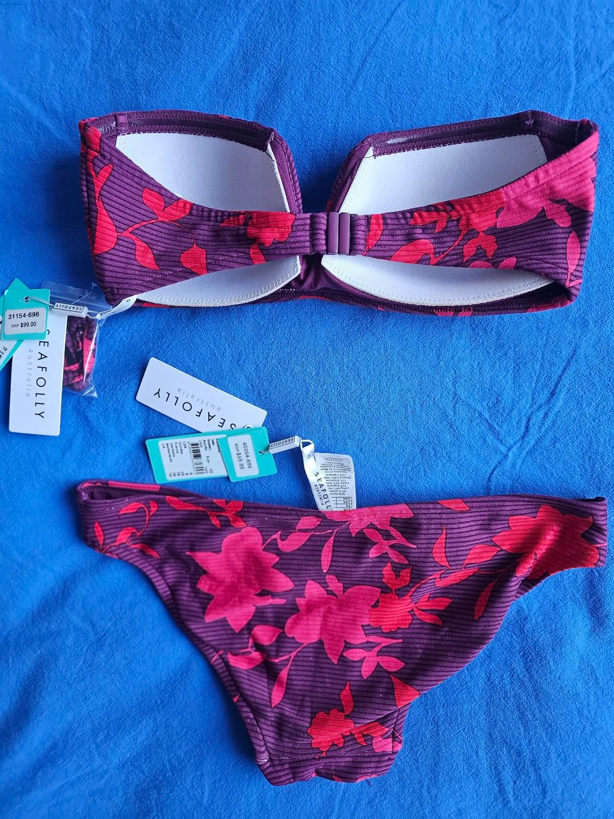2pieces Seafolly Bikini set Boysenberry Size 10 – photo 2