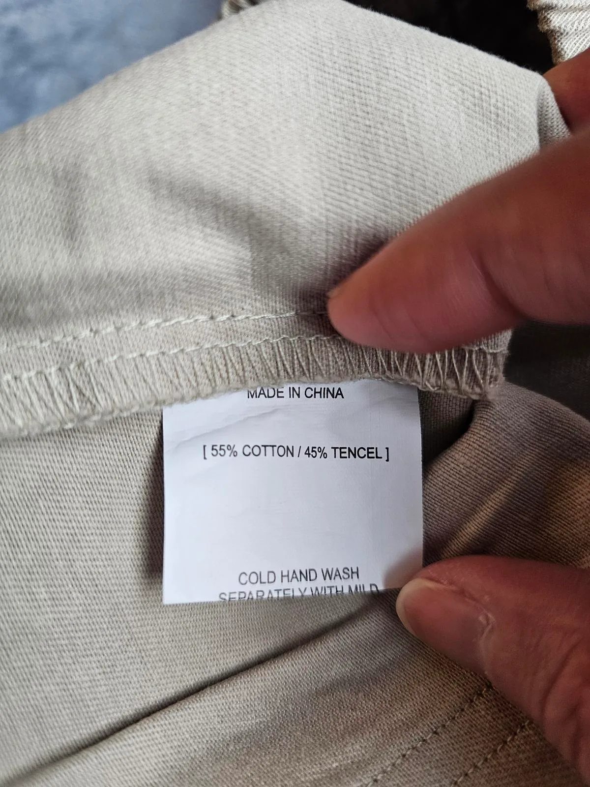 Straight Natural Color Pants - Size S – photo 6