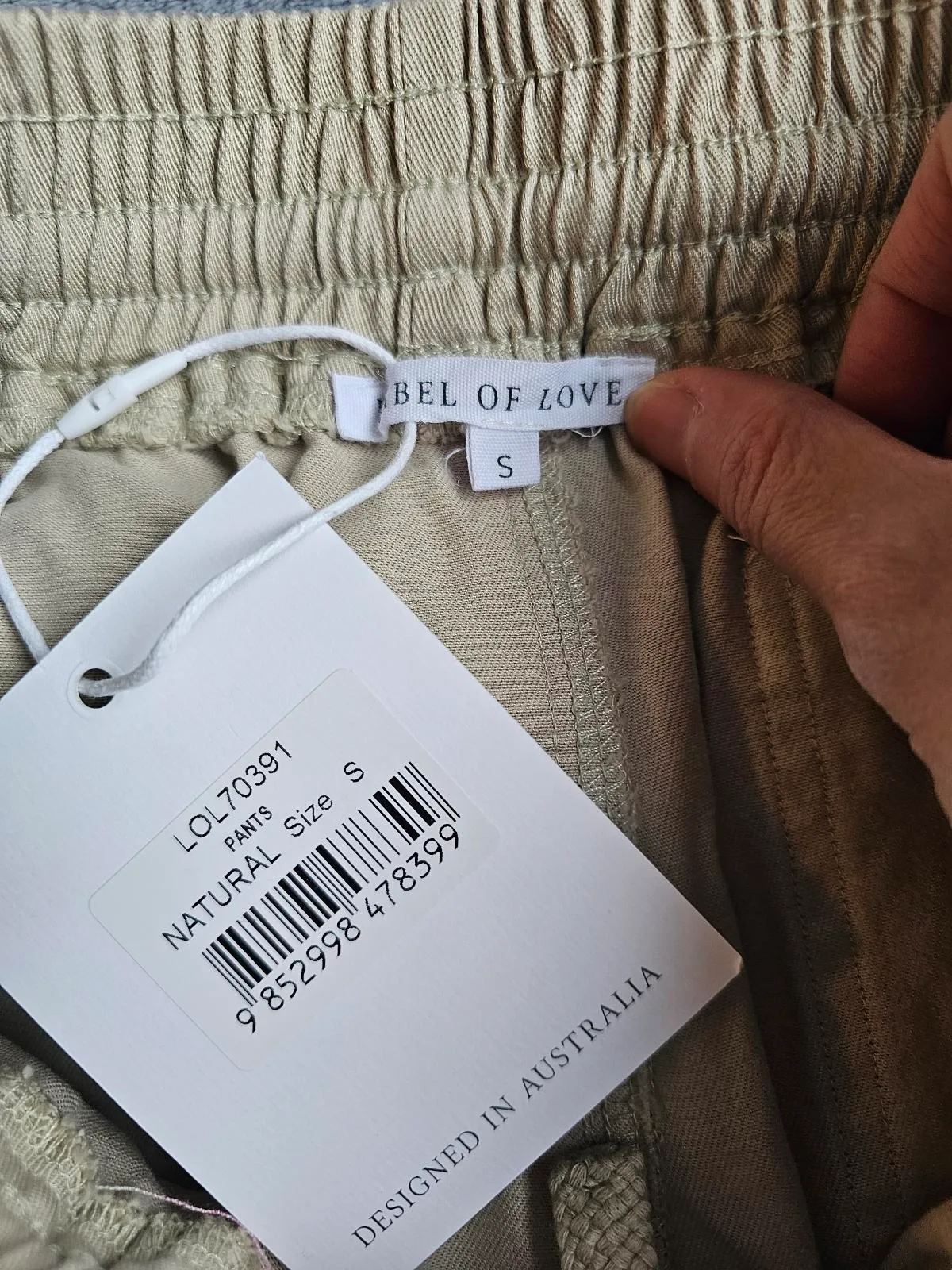Straight Natural Color Pants - Size S – photo 4