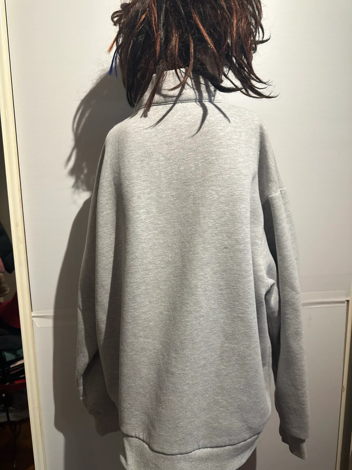 whitefox  ladies grey jumper los angeles 1/4 zip . dize sm / med — photo 4