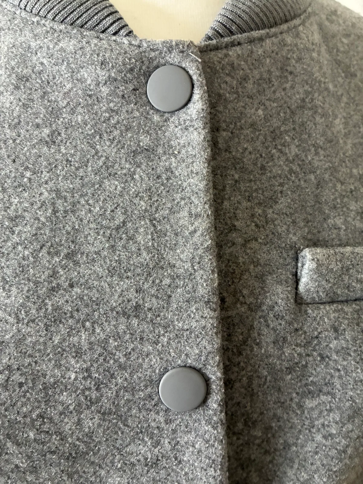 H&M grey cropped Jacket — photo 4