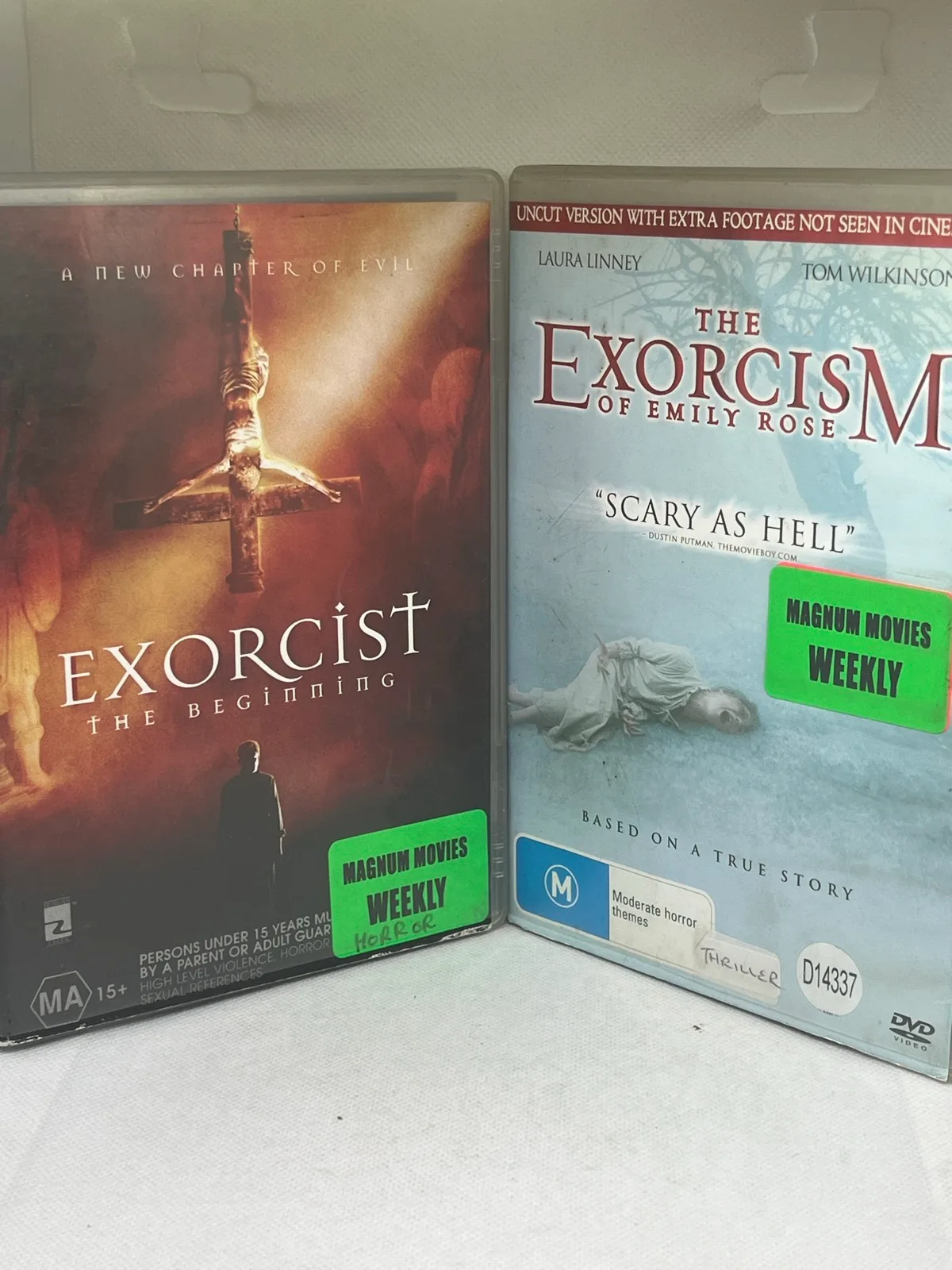 2 x Horror DVD Bundle - Exorcist - Ex Rental - Region 4 — photo 2