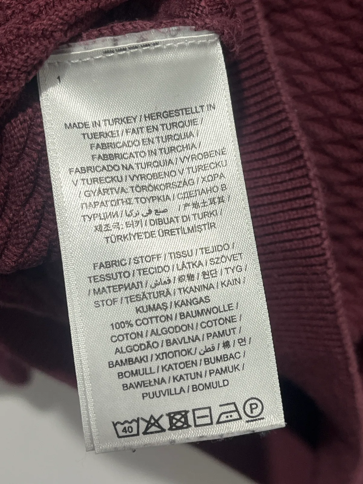 GANT burgundy textured knit sweater – photo 6