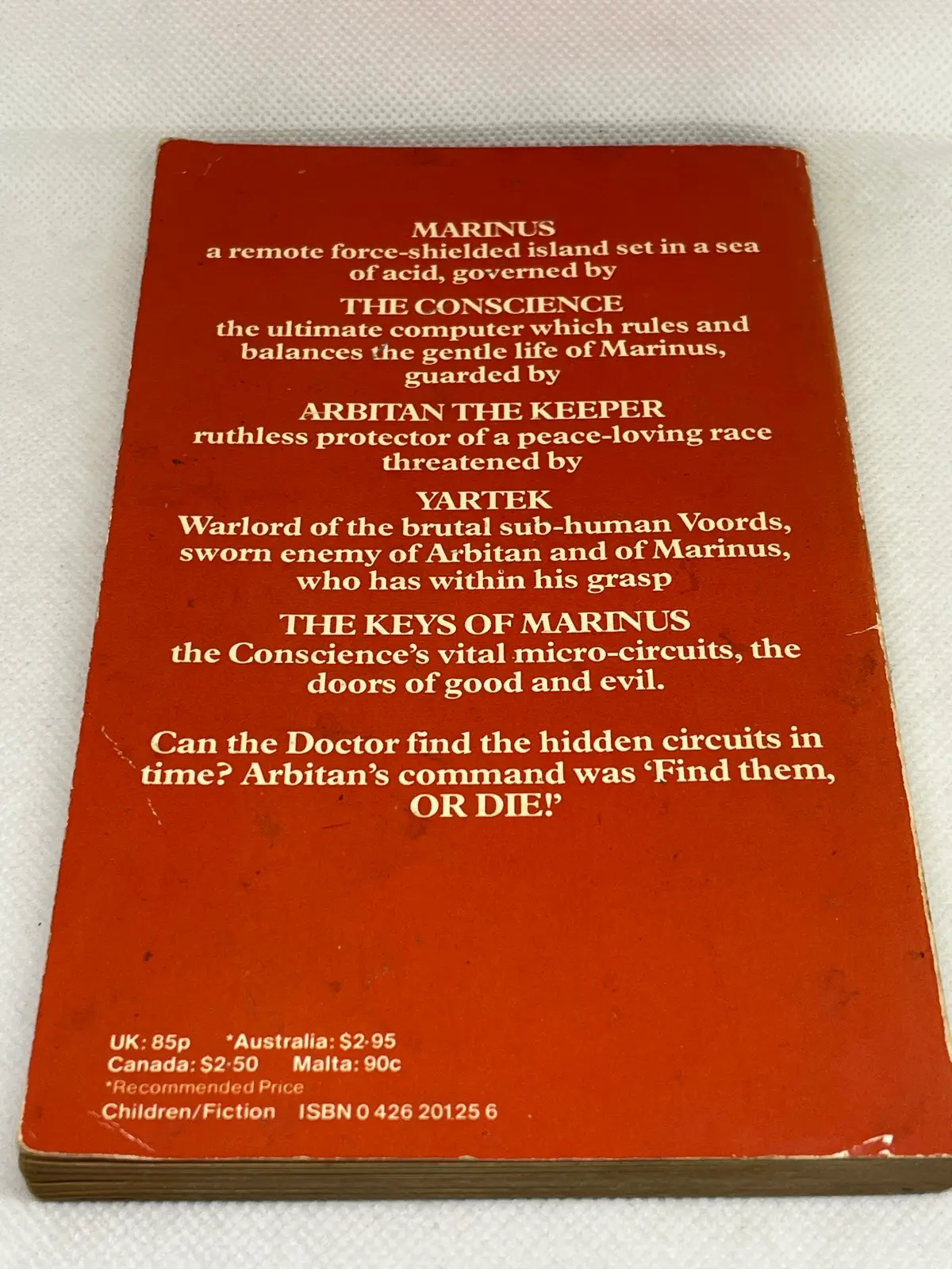 Doctor Who and the Keys of Marinus - Philip Hinchcliffe PB 1st Ed 1980 – photo 2