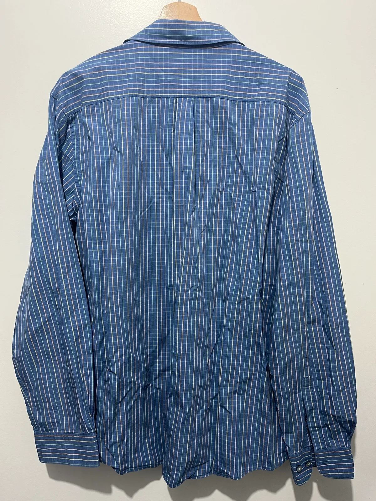 Rodd & Gunn Sports Fit Check Dress Shirt 2XL Blue Cotton Long Sleeve Collared – photo 2