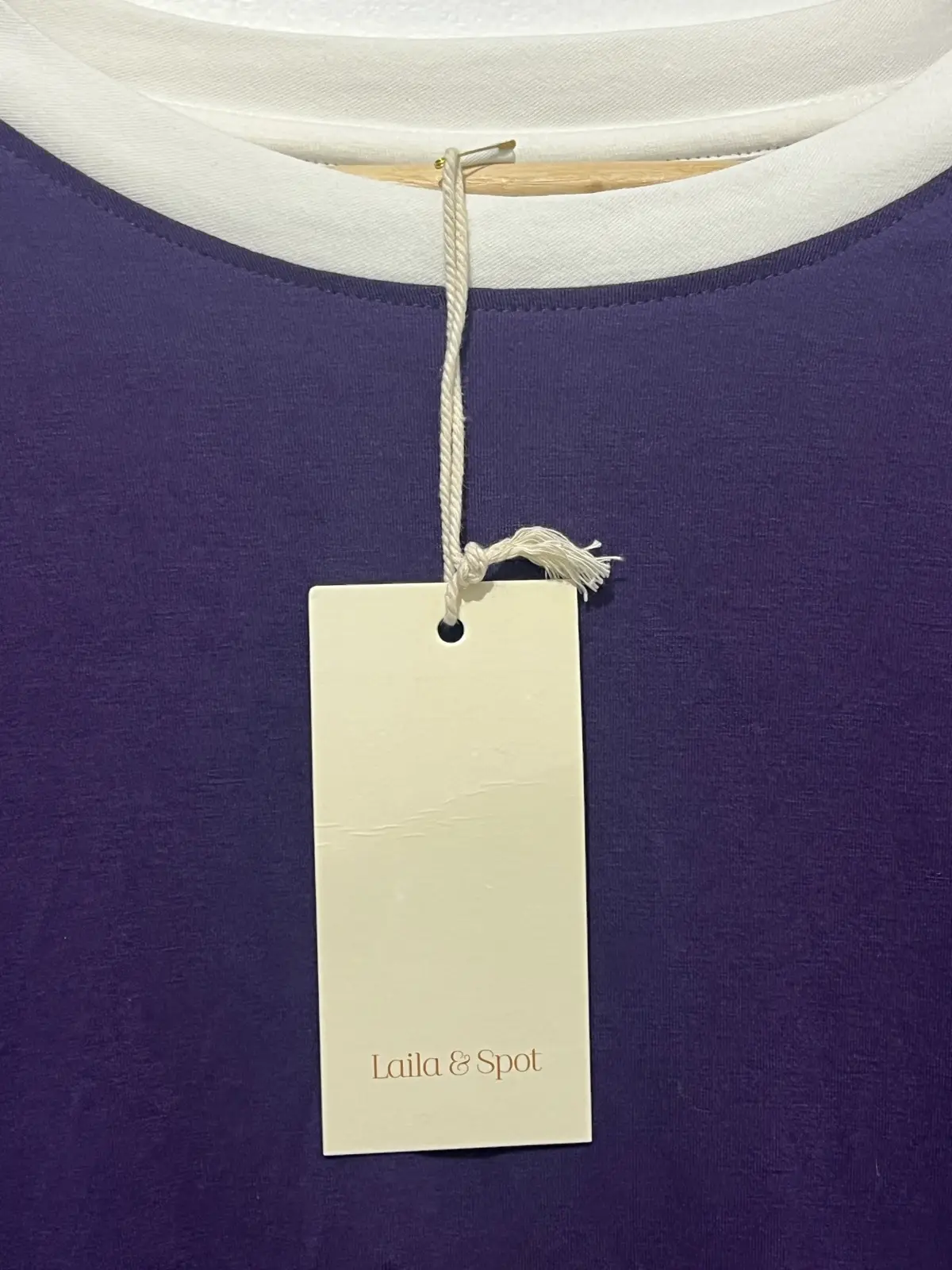 Laila & Spot Maternity Colourblock Long Sleeve Round Neck Pullover Top Purple – photo 4