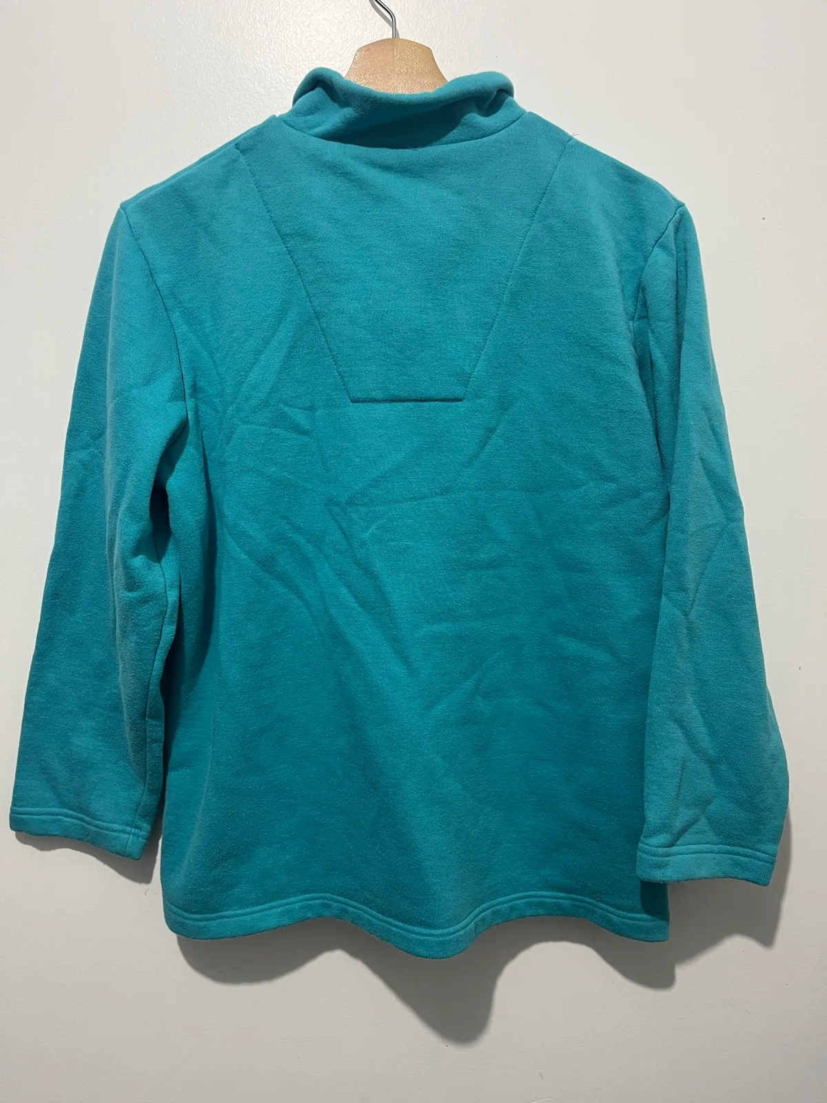 Givoni Women's Blue 1/4 Zip Fleece Pullover Sweatshirt Pockets Size 10 – photo 2