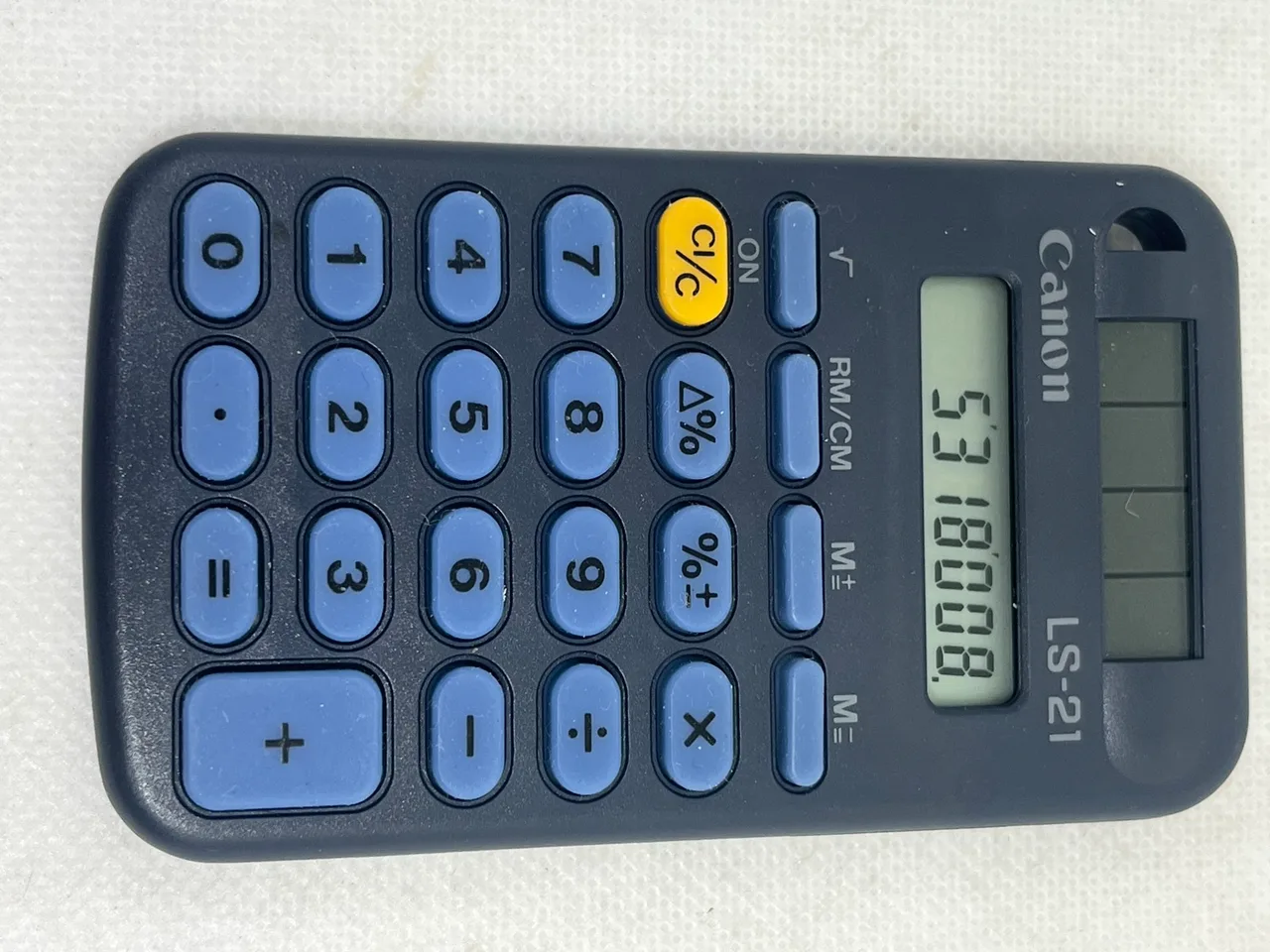 Canon LS-21 Basic Handheld Solar LCD Electronic Calculator Plastic Regular Keys – photo 2