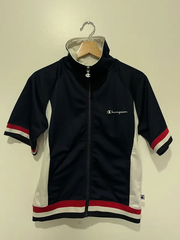 Women’s Champion Navy Track Jacket Zip Up Size Medium