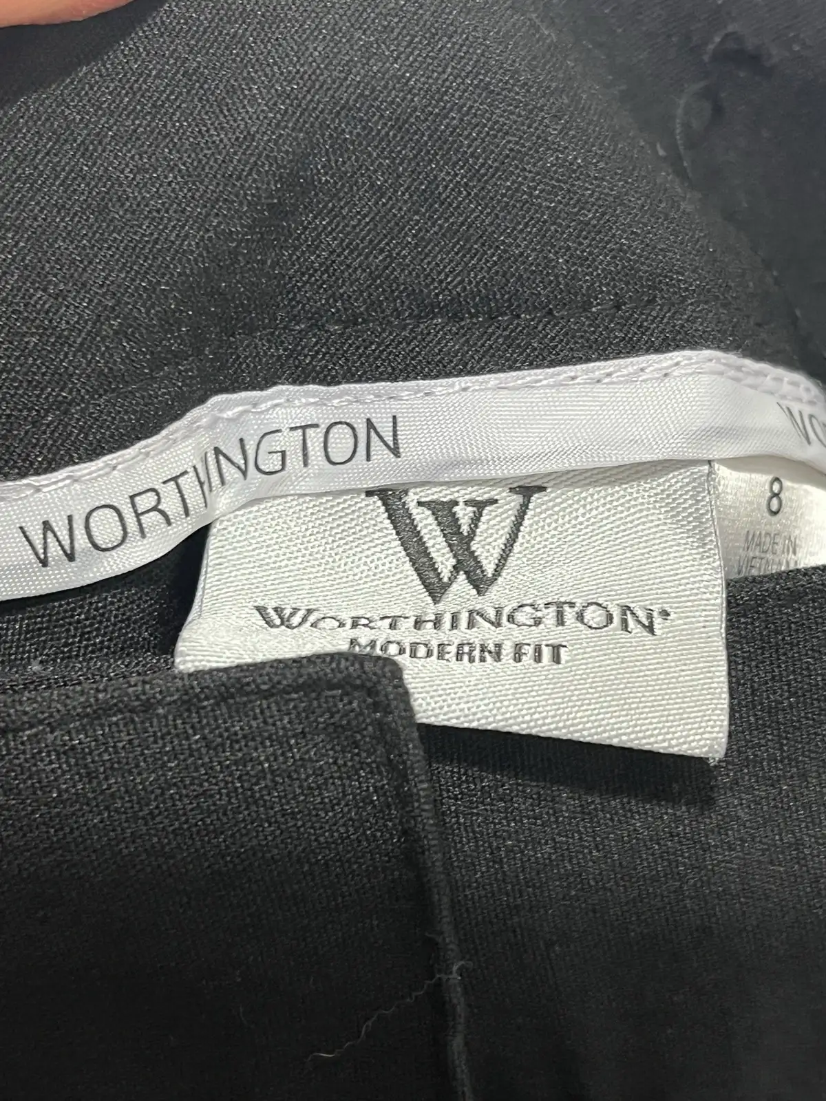 Worthington Modern Fit Women’s Black Dress Pants Size 8 Regular Flat Front – photo 2