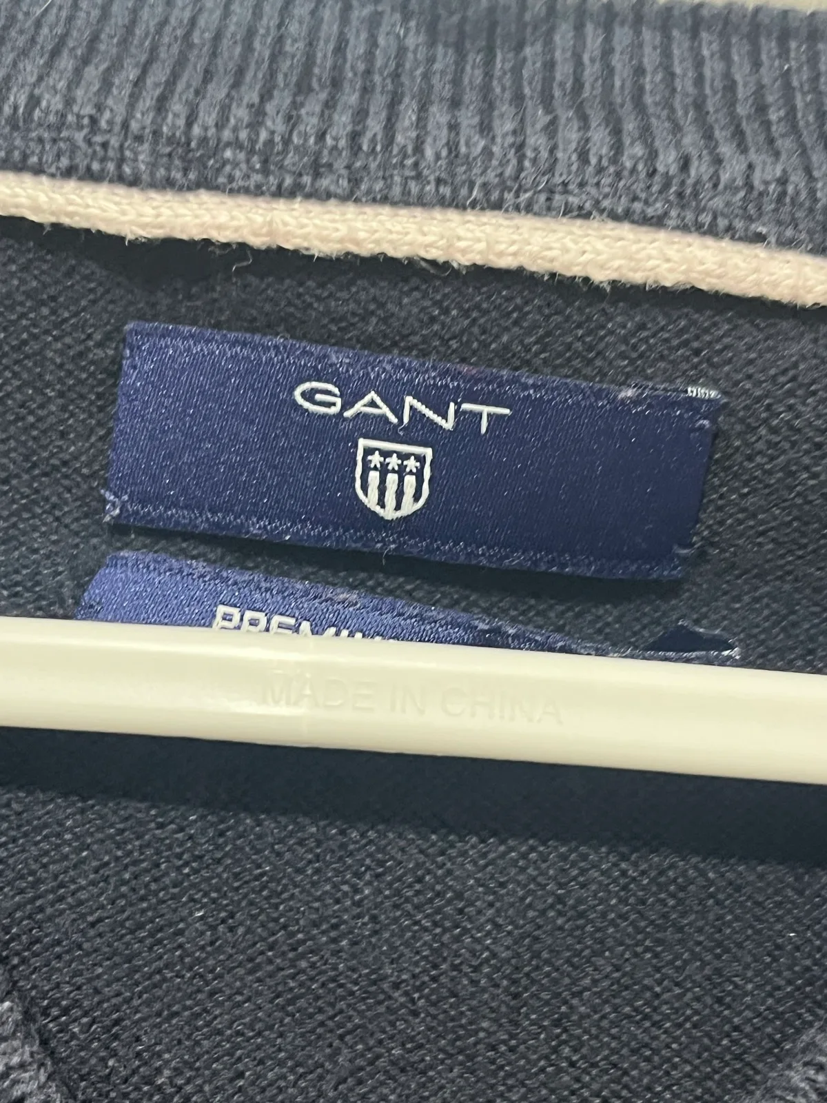GANT Boys Navy Cotton Knit V-Neck Sleeveless Jumper Vest 110/116cm 5-6Y – photo 5