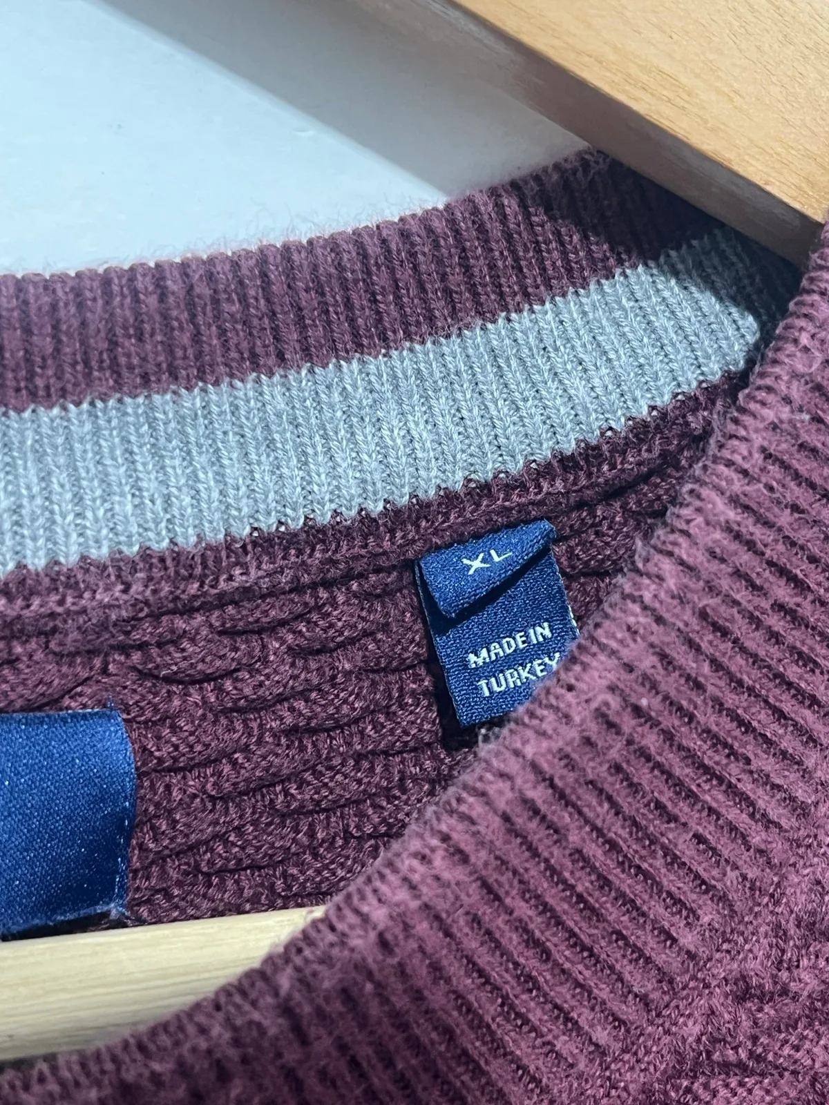 GANT burgundy textured knit sweater – photo 4