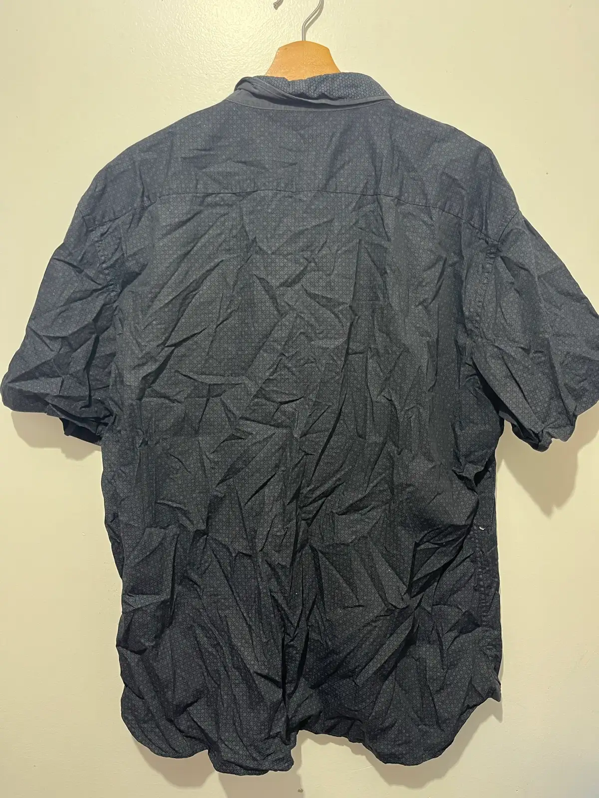 connor slim fit button up short sleeve shirt black geometric mens size 2xl – photo 2