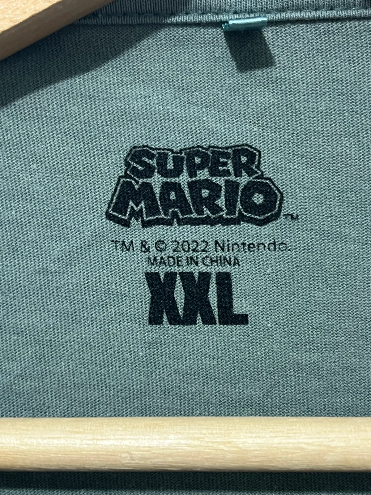 Nintendo Super Mario Mens Grey Graphic Print Crew Neck T-Shirt XXL – photo 4