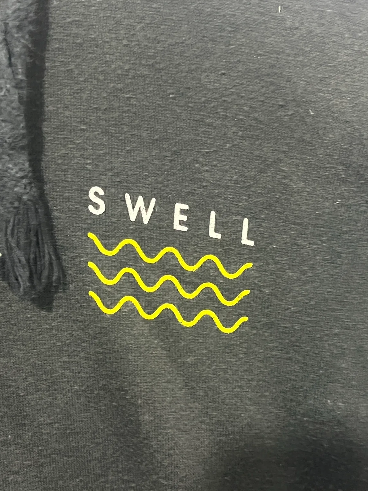 Swell Black Pullover Hoodie Logo Print Hood Pockets Drawstring Size 12 – photo 2