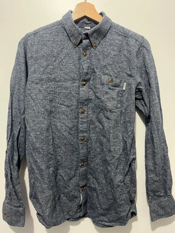 Carhartt WIP L/S Cram Shirt Mens Regular Fit Button-Down Grey Cotton S