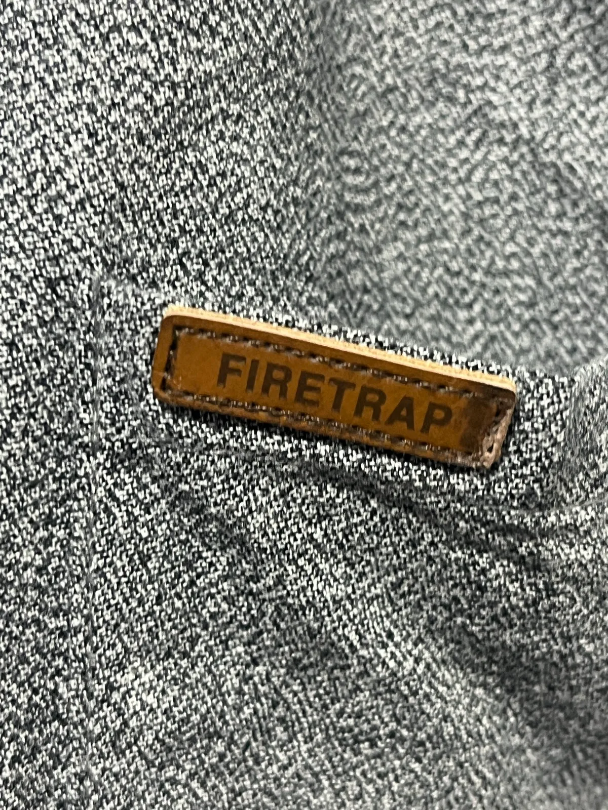 Firetrap Mens Button Up Long Sleeve Point Collar Pocket Shirt Grey Size M – photo 3