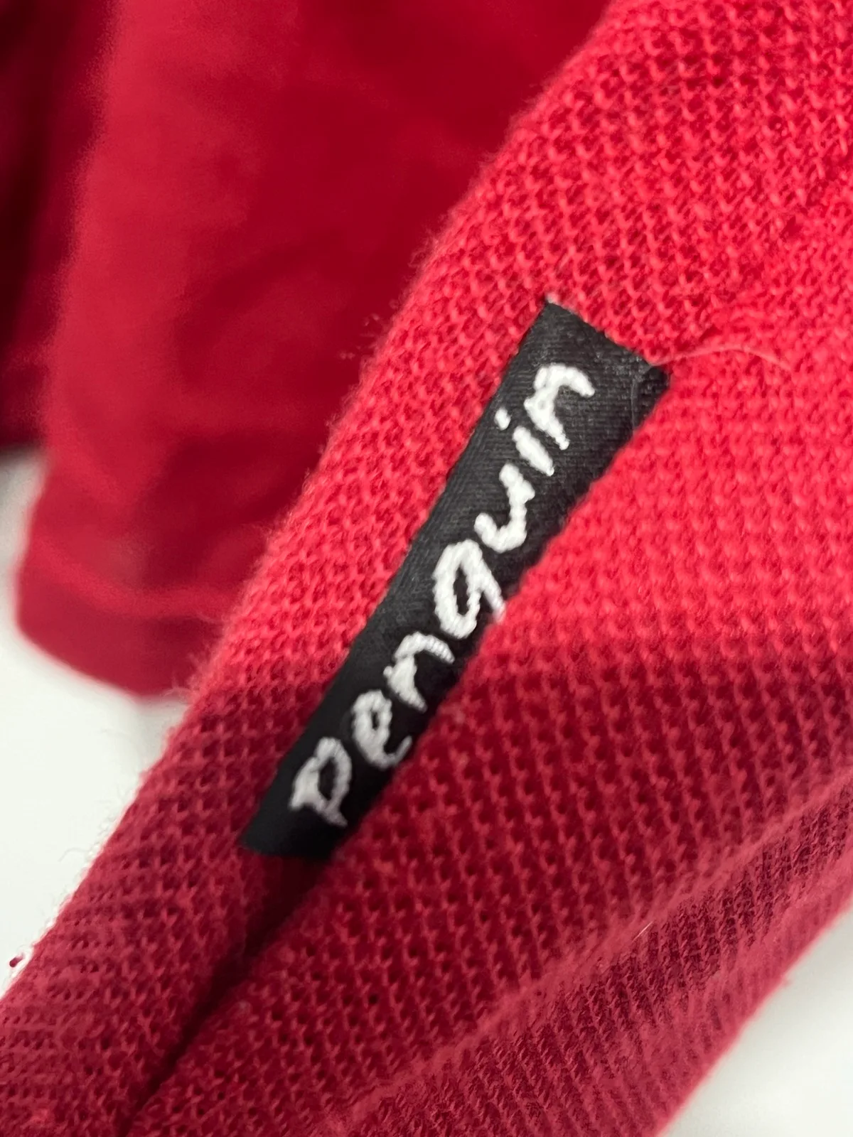 Penguin Men’s Red Cotton Polo Shirt Short Sleeve Pocket L 100cm P11745 – photo 3