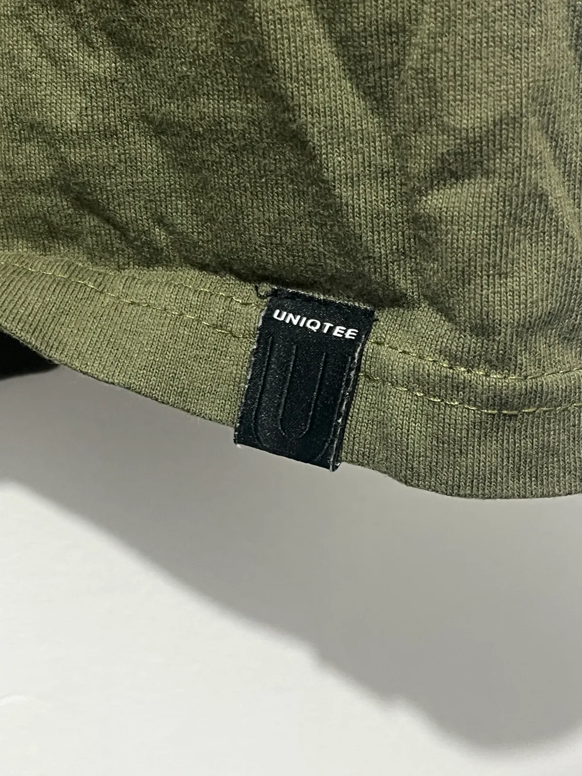 UniqTee Tokyo Style Mens Green Crew Neck Short Sleeve T-Shirt Size L – photo 3